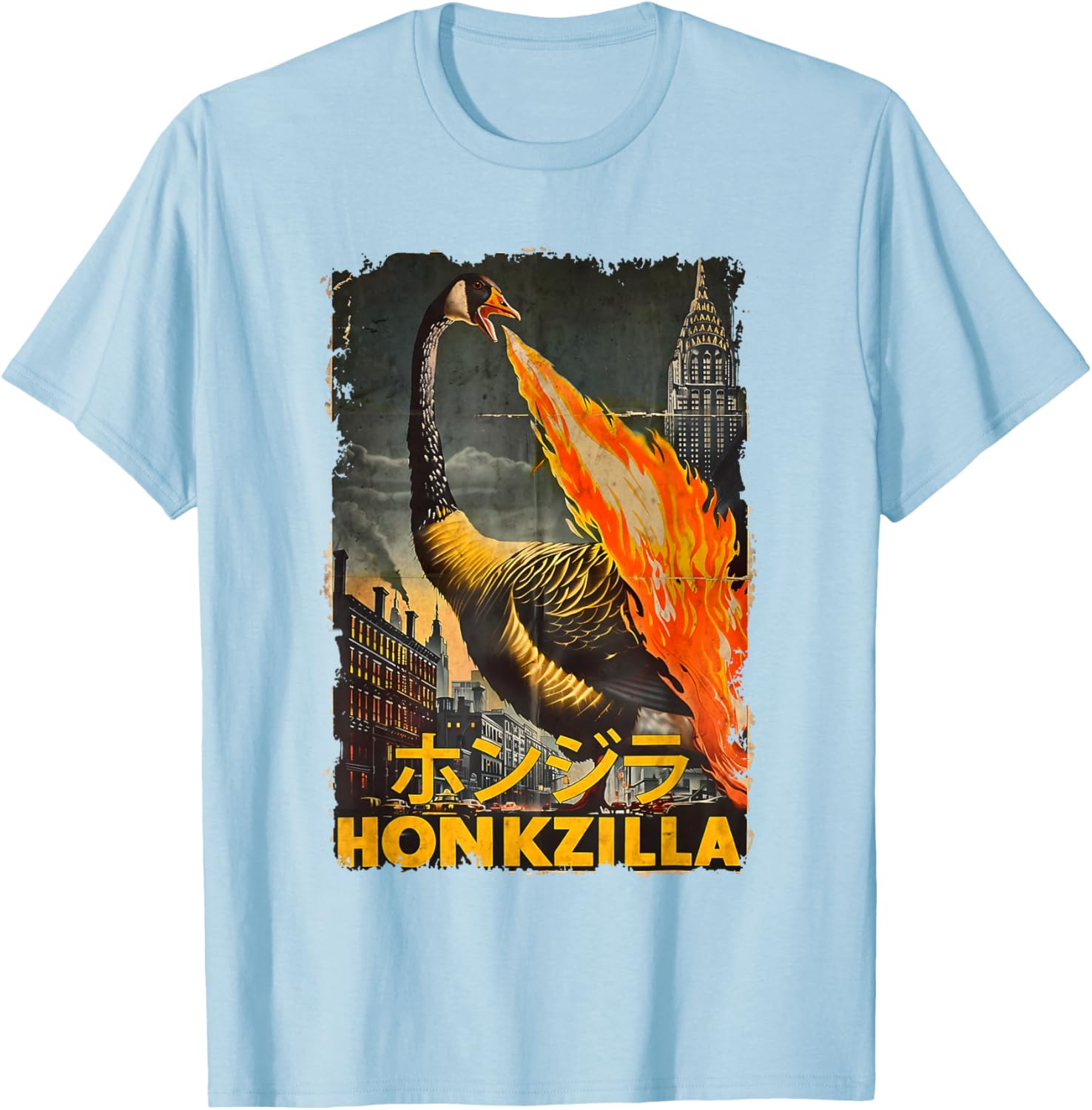 Vintage Honkzilla Silly Goose Catzilla T-Shirt for Fun, Quirky Style - 27