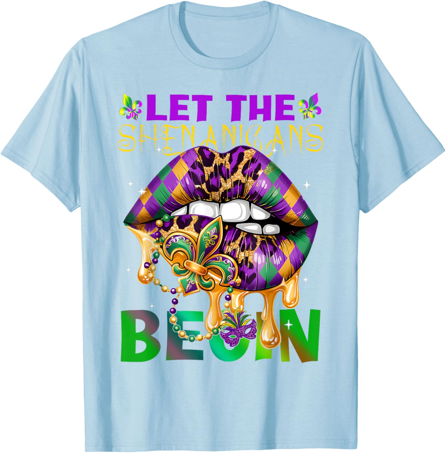 Let The Shenanigans Begin Mardi Gras T-Shirt for Kids and Adults - 23