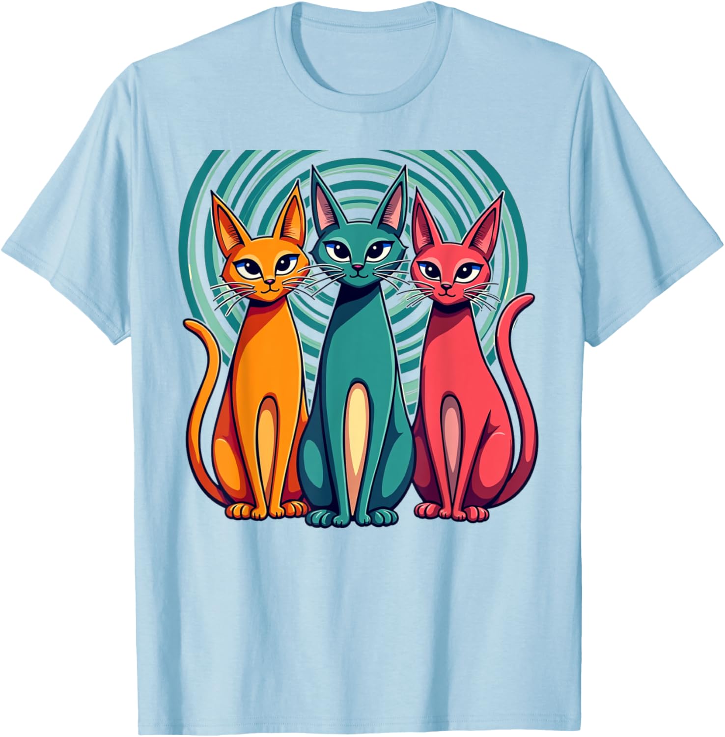 Vintage Retro Mid-Century Modern Cats T-Shirt 50s 60s Style Fashion - 19
