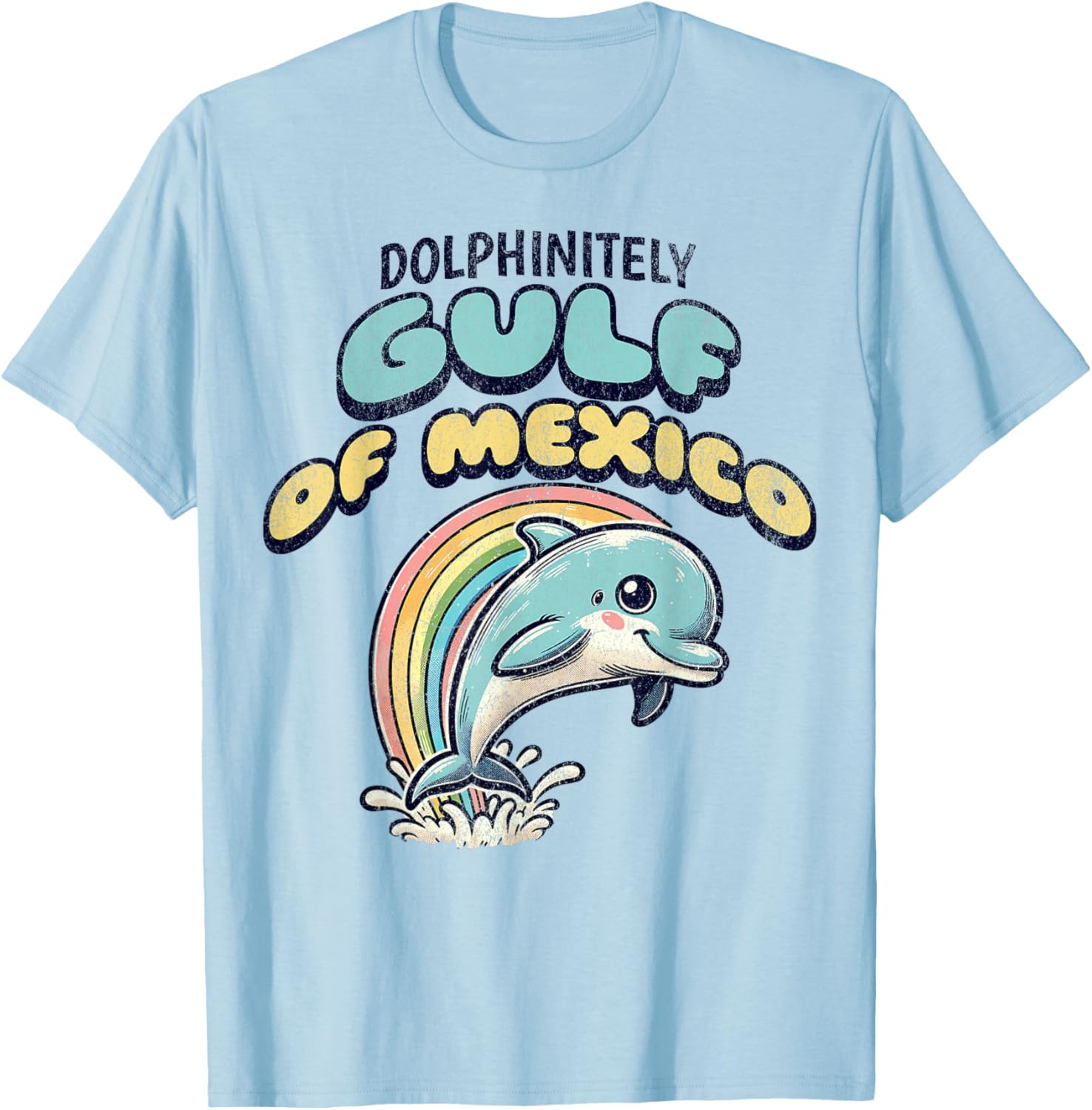 Vintage Retro Dolphin T-Shirt Gulf of Mexico Fun Summer Apparel - 5
