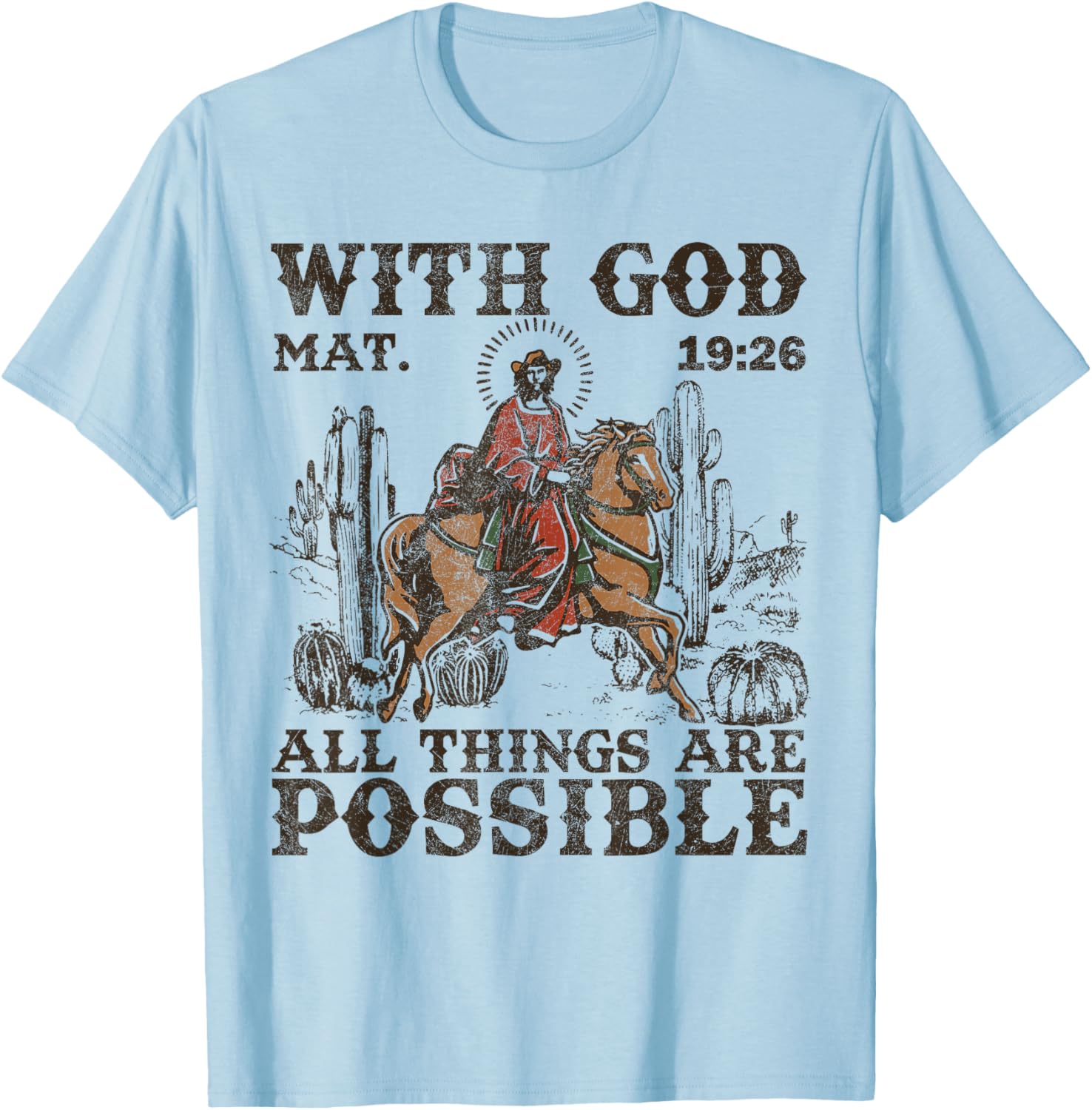 Jesus Cowboy Bible Verse Western T-Shirt for Men - Faith and Style - 6