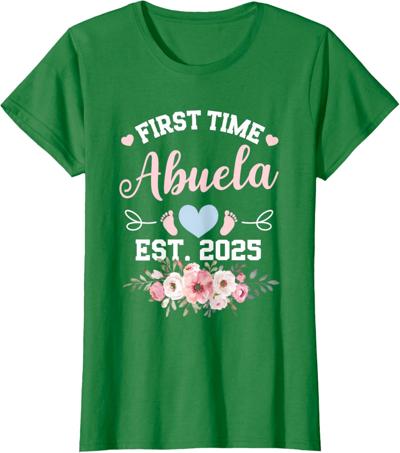 Cute Women's First Time Abuela 2025 Mother's Day Pregnancy T-Shirt - 14