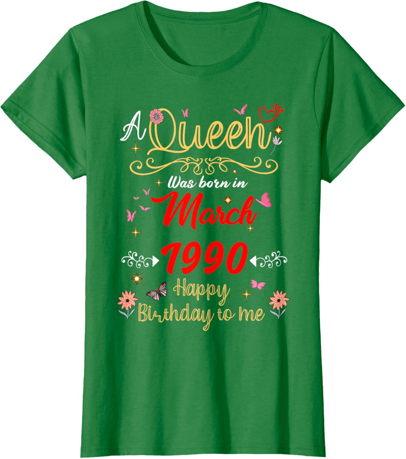 March Birthday Queen T-Shirt Since 1990 for March Girls - 14
