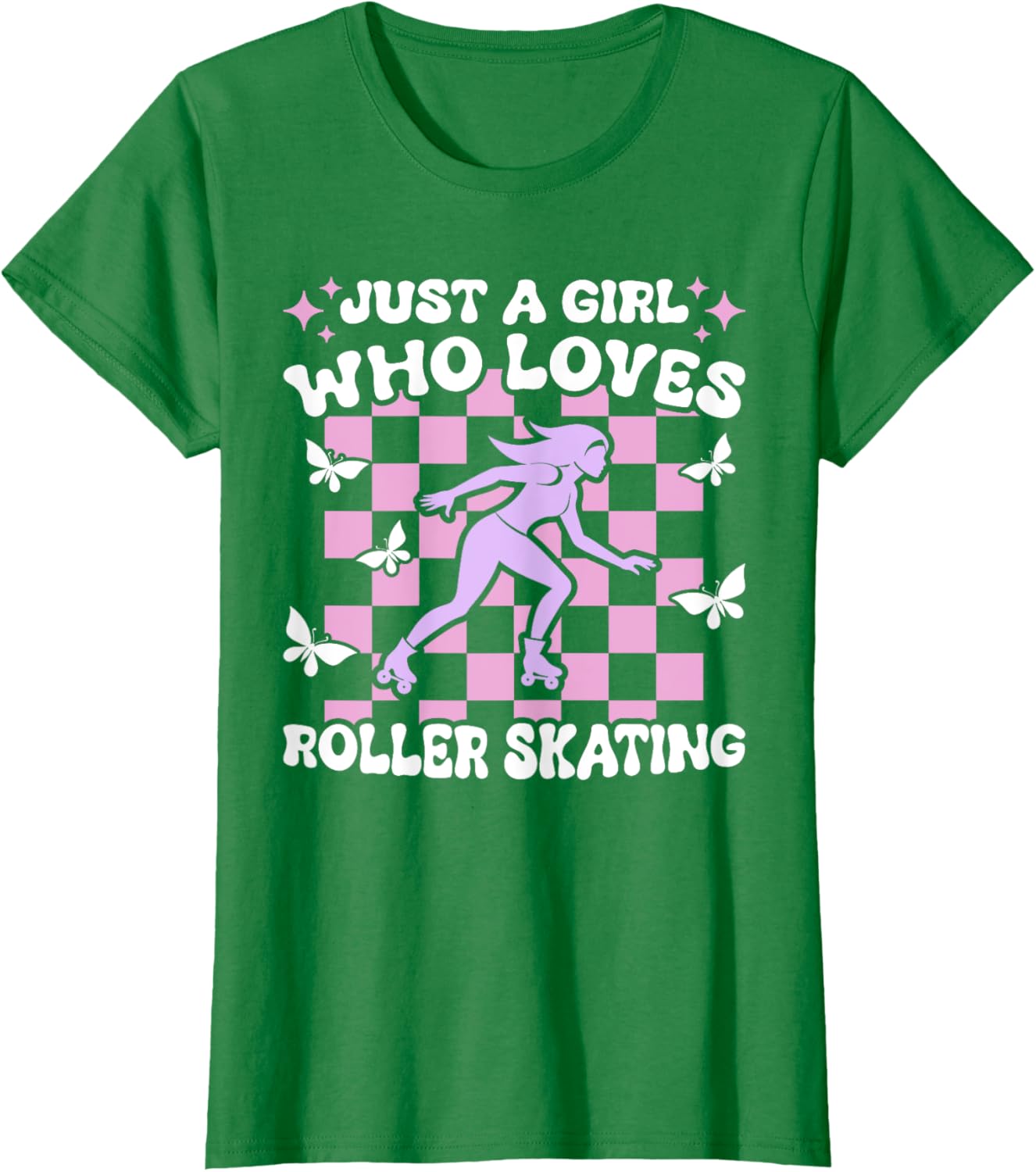 Just A Girl Who Loves Roller Skating Cute T-Shirt for Girls - 3