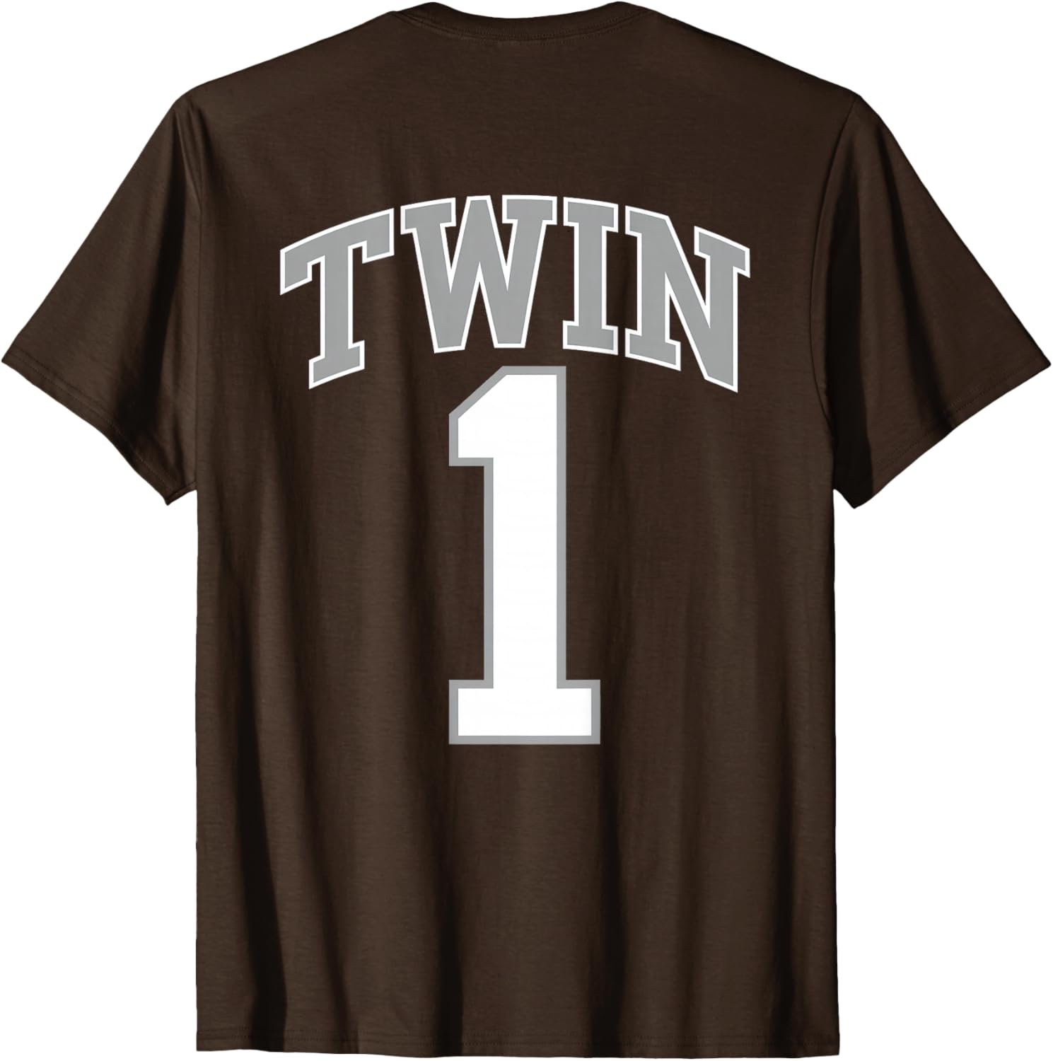 Matching TWIN 1 and TWIN 2 Funny Jersey T-Shirts for Adults and Kids - 6