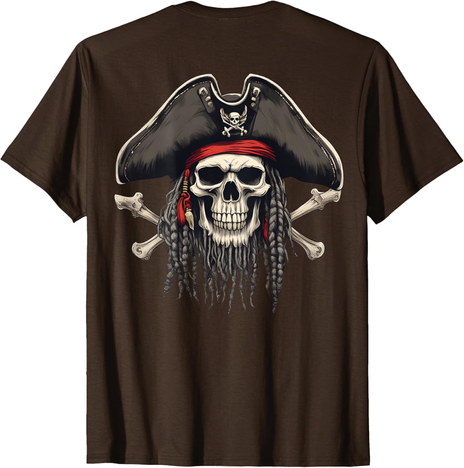 Cool Pirate Skull and Crossbones Jolly Roger T-Shirt for Adventurers - 1