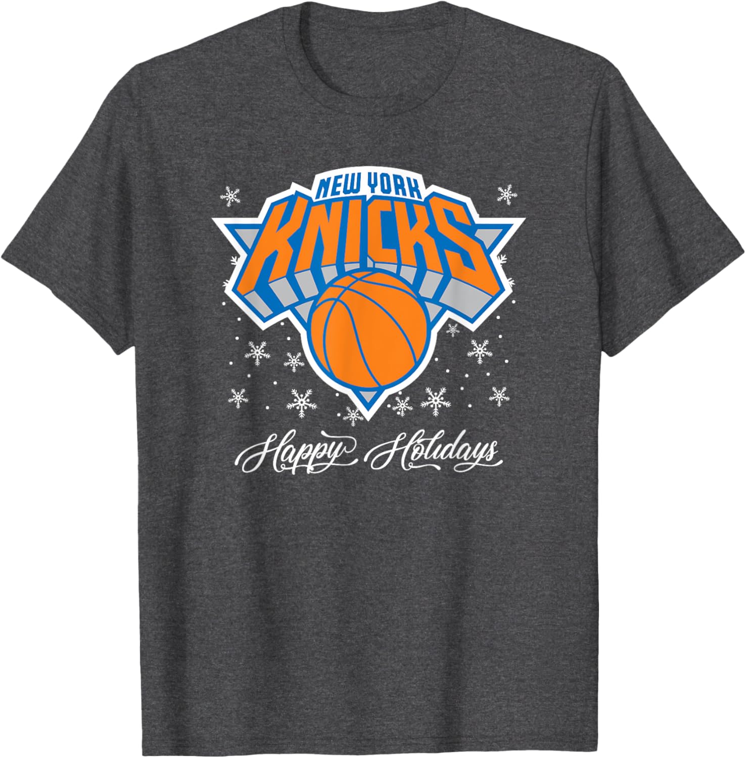 Men's NBA New York Knicks Wintry Wishes T-Shirt for Sports Fans - 3
