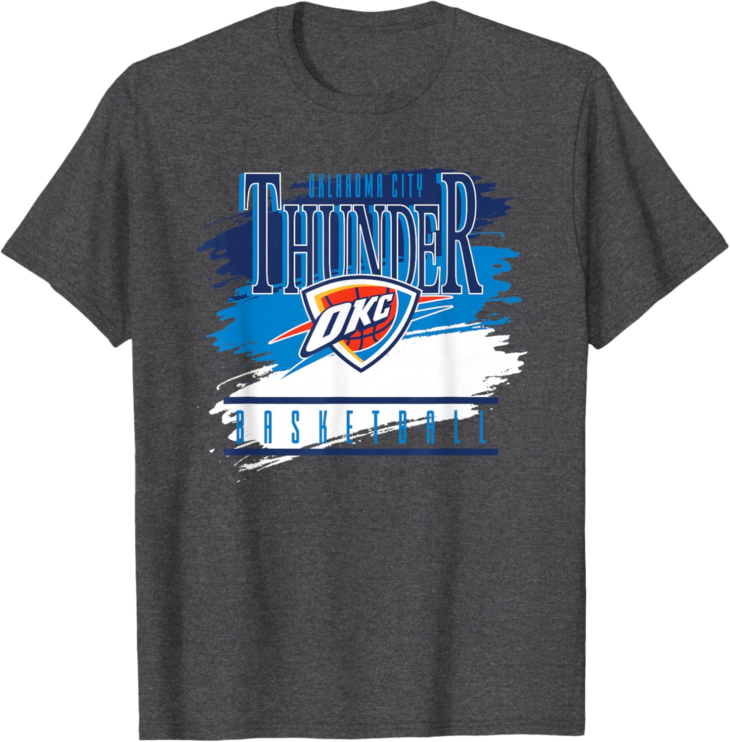 Oklahoma City Thunder Spilled Paint T-Shirt for Fans and Collectors - 2