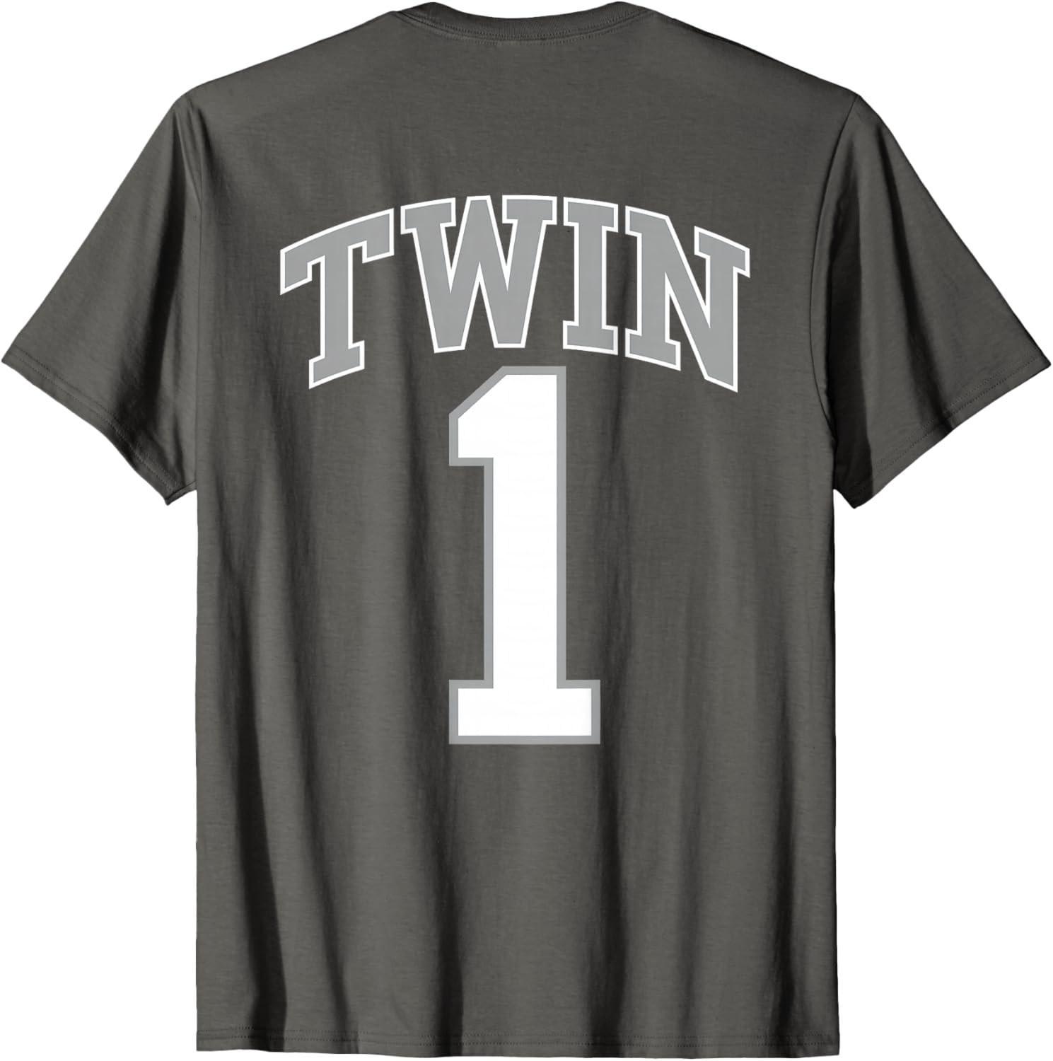 Matching TWIN 1 and TWIN 2 Funny Jersey T-Shirts for Adults and Kids - 12