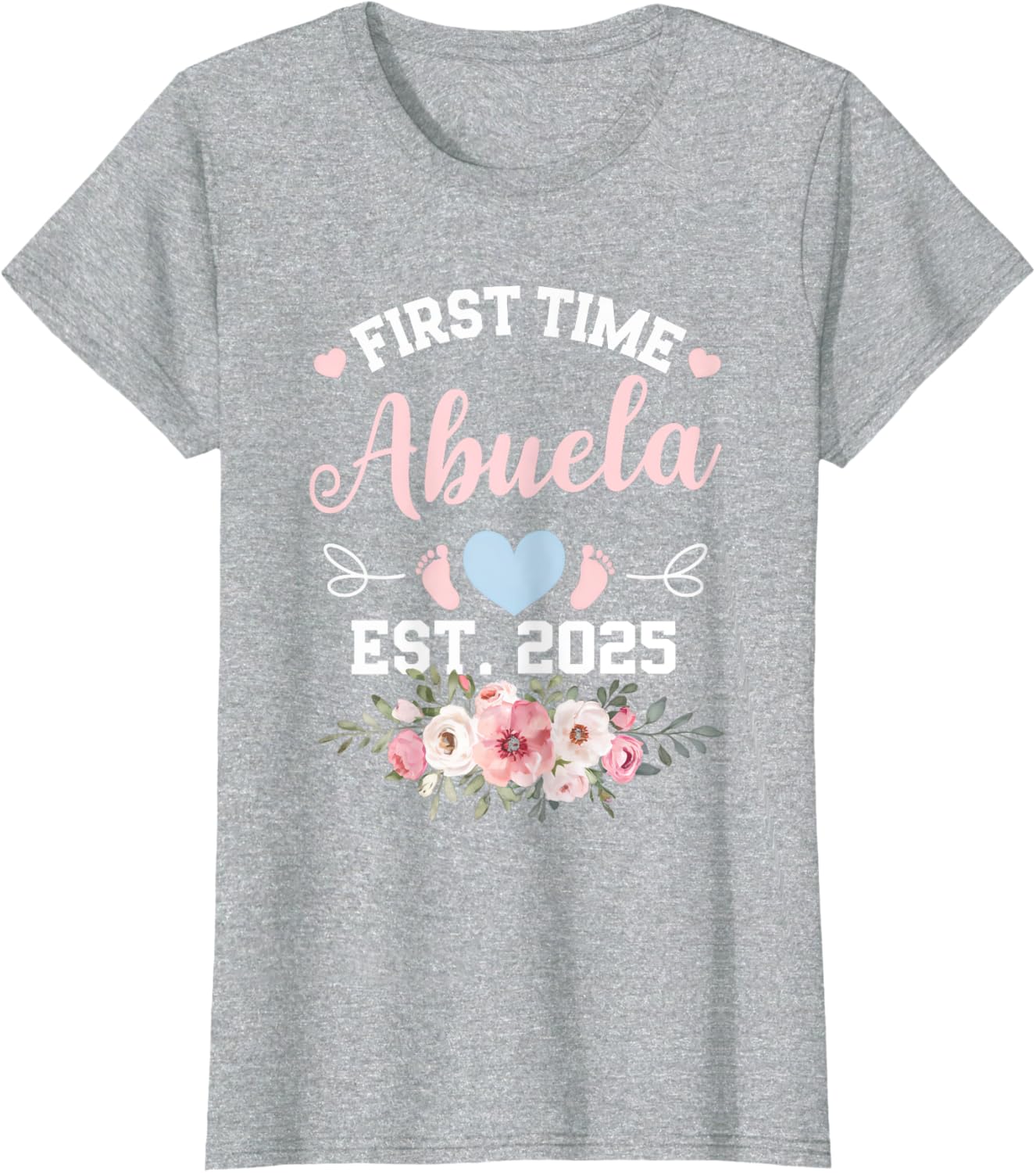 Cute Women's First Time Abuela 2025 Mother's Day Pregnancy T-Shirt - 3