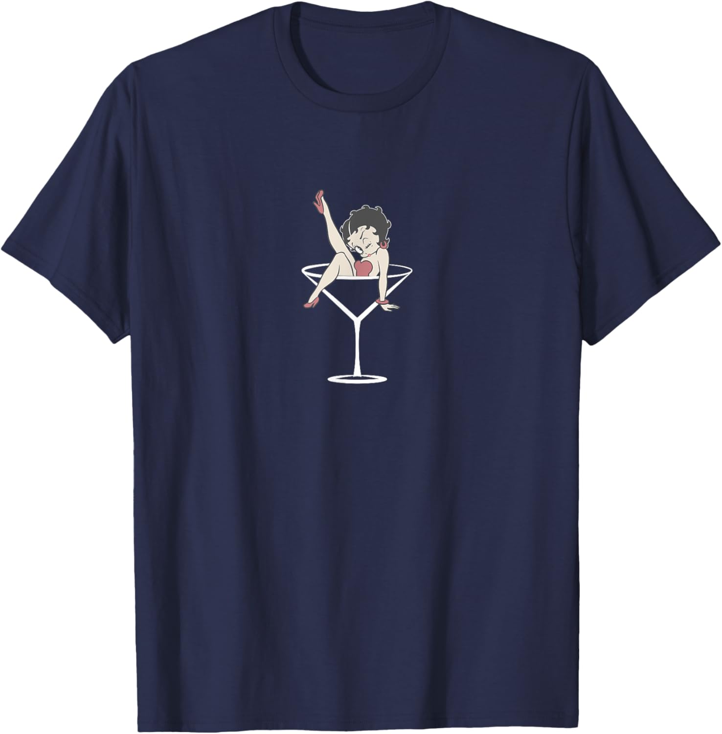 Betty Boop Vintage Classic Martini T-Shirt for Stylish Casual Wear - 4