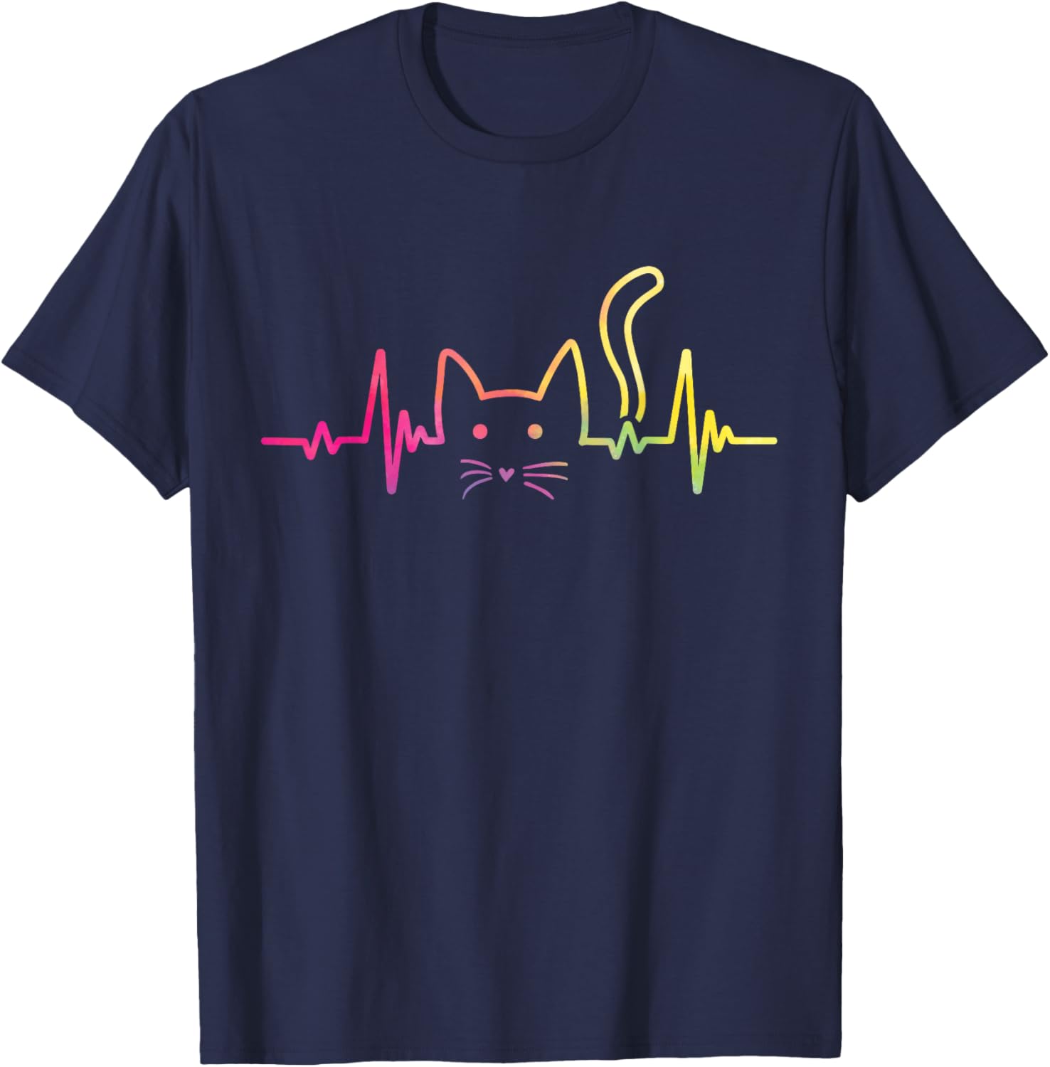 Heartbeat Cat Lover Paws T-Shirt for Men, Women, Girls, and Kids - 8