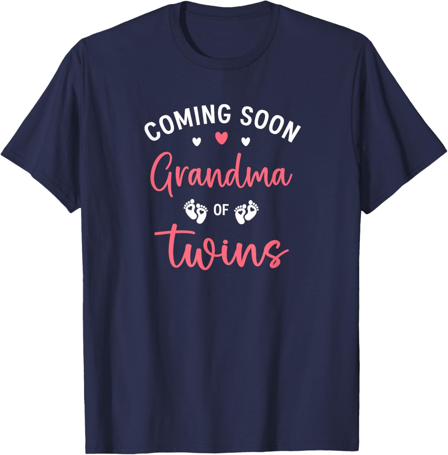Coming Soon Grandma of Twins T-Shirt Cute Gift for New Grandmothers - 4