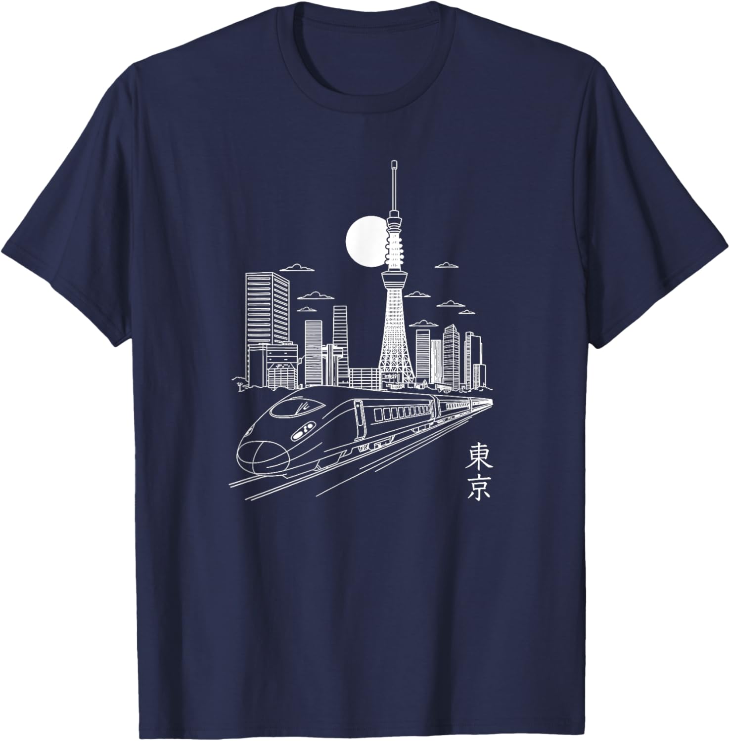 Tokyo Skyline T-Shirt with Skytree and Tokyo Tower Landmarks - 4