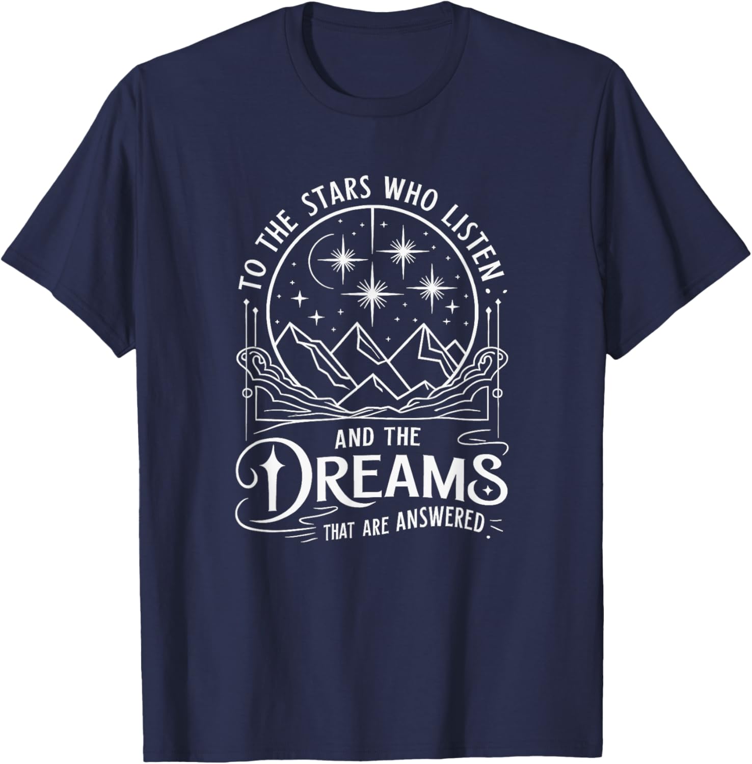 To Stars Who Listen Fantasy Book Lover T-Shirt for Dreamy Readers - 22