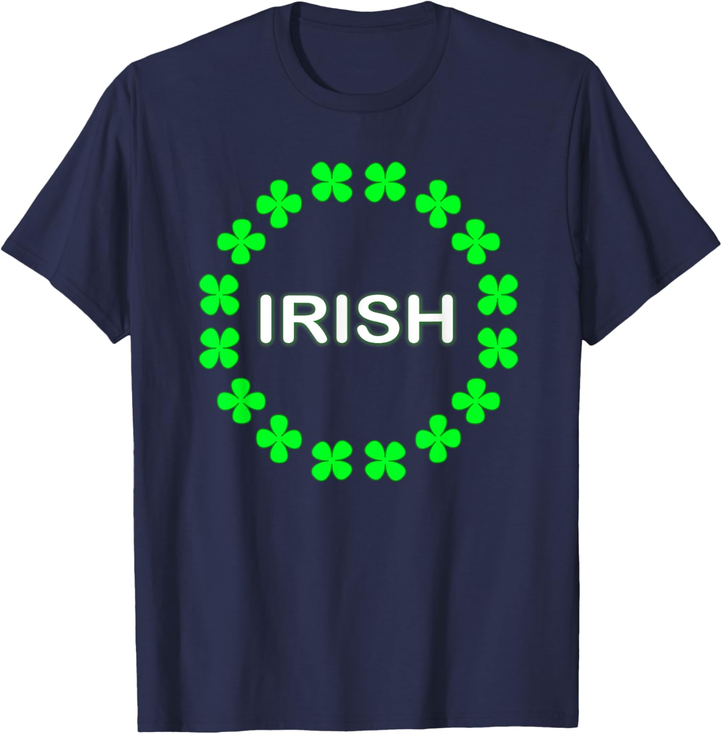 Irish Clover Circle St Patrick's Day T-Shirt for Festive Celebrations - 27