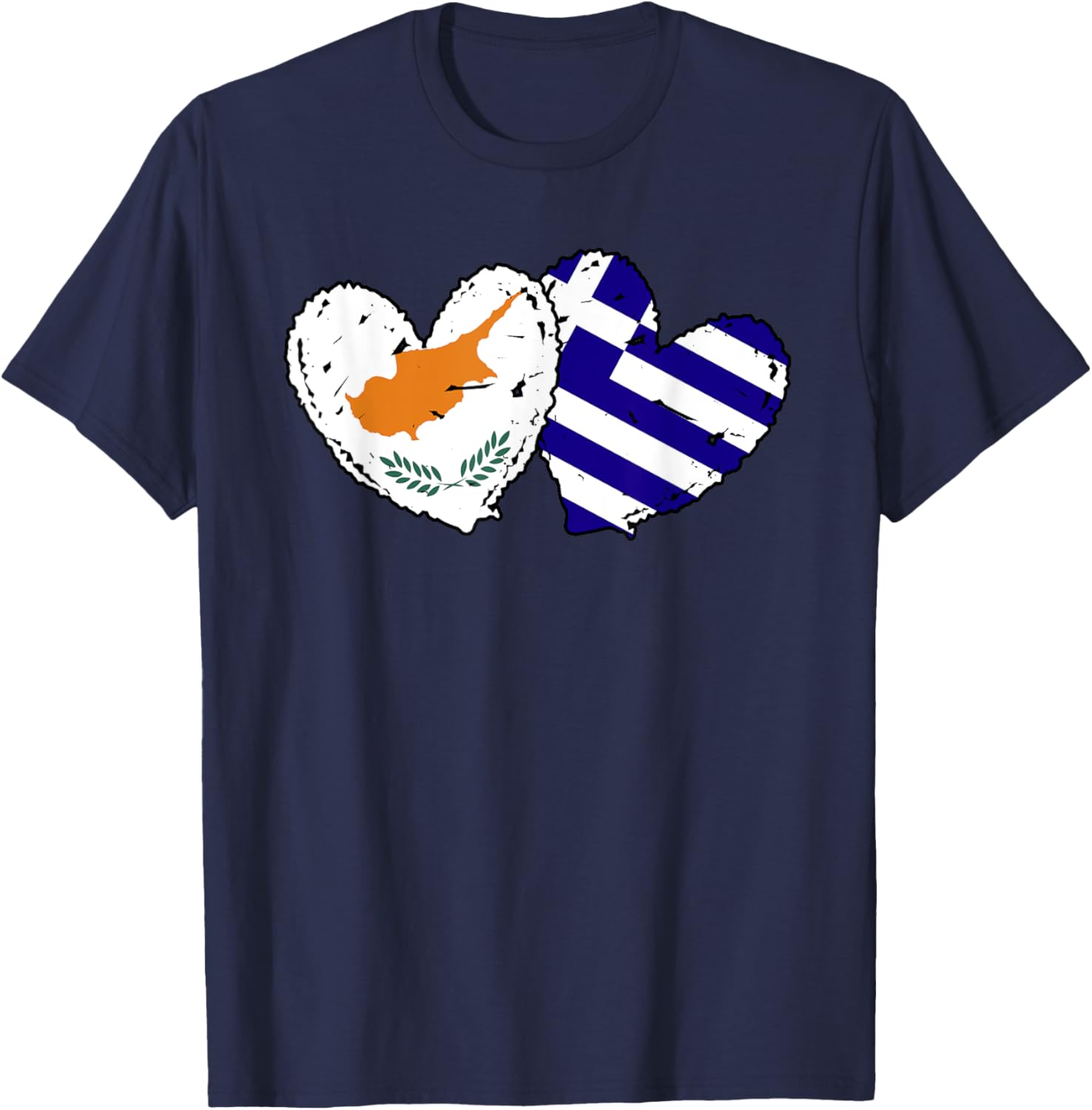 Cyprus Greece Heart Flag T-Shirt for Cypriot Greek Ancestry Lovers - 12