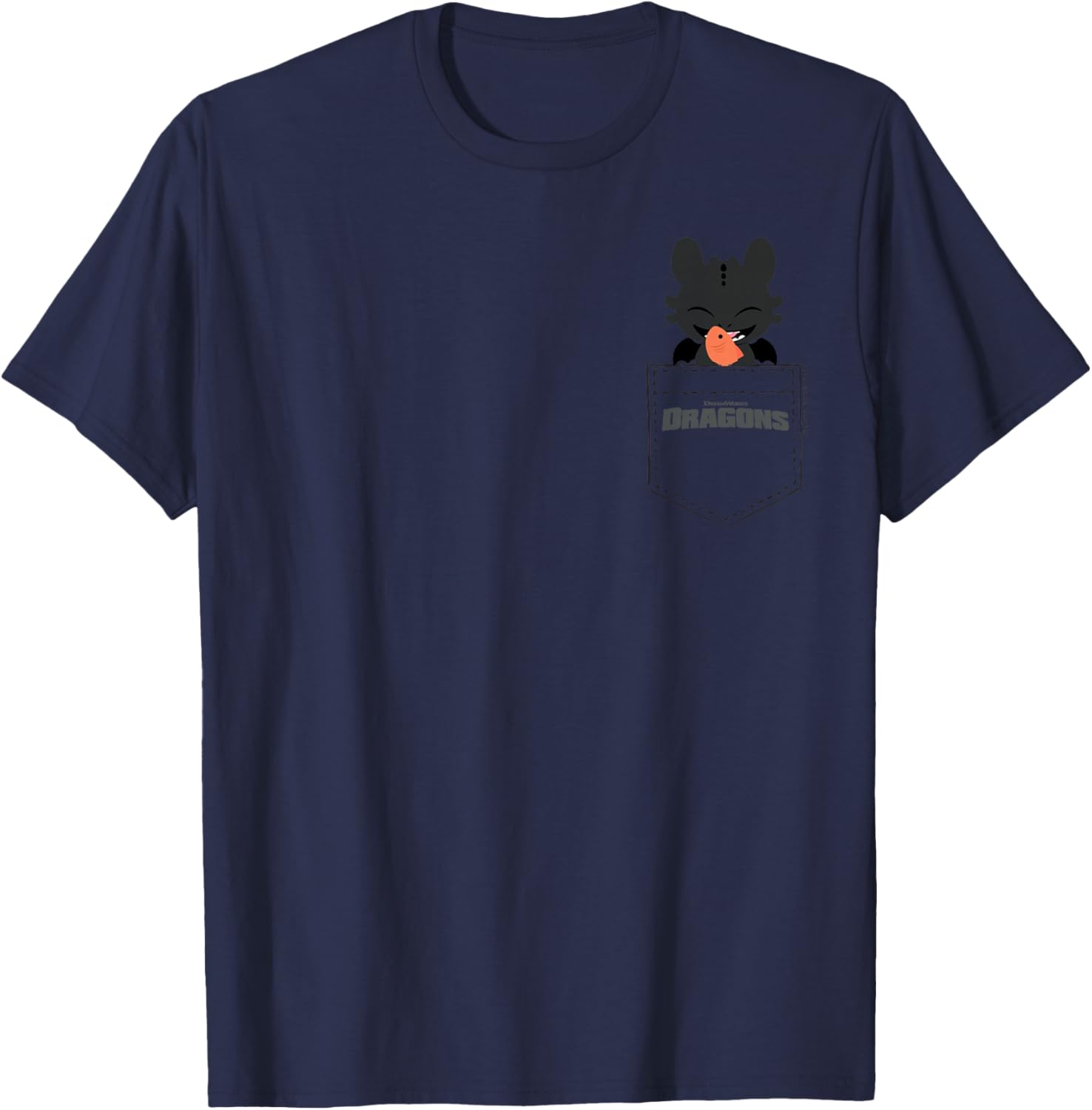 DreamWorks Dragons Toothless Faux Pocket T-Shirt for Fans and Adventures - 15
