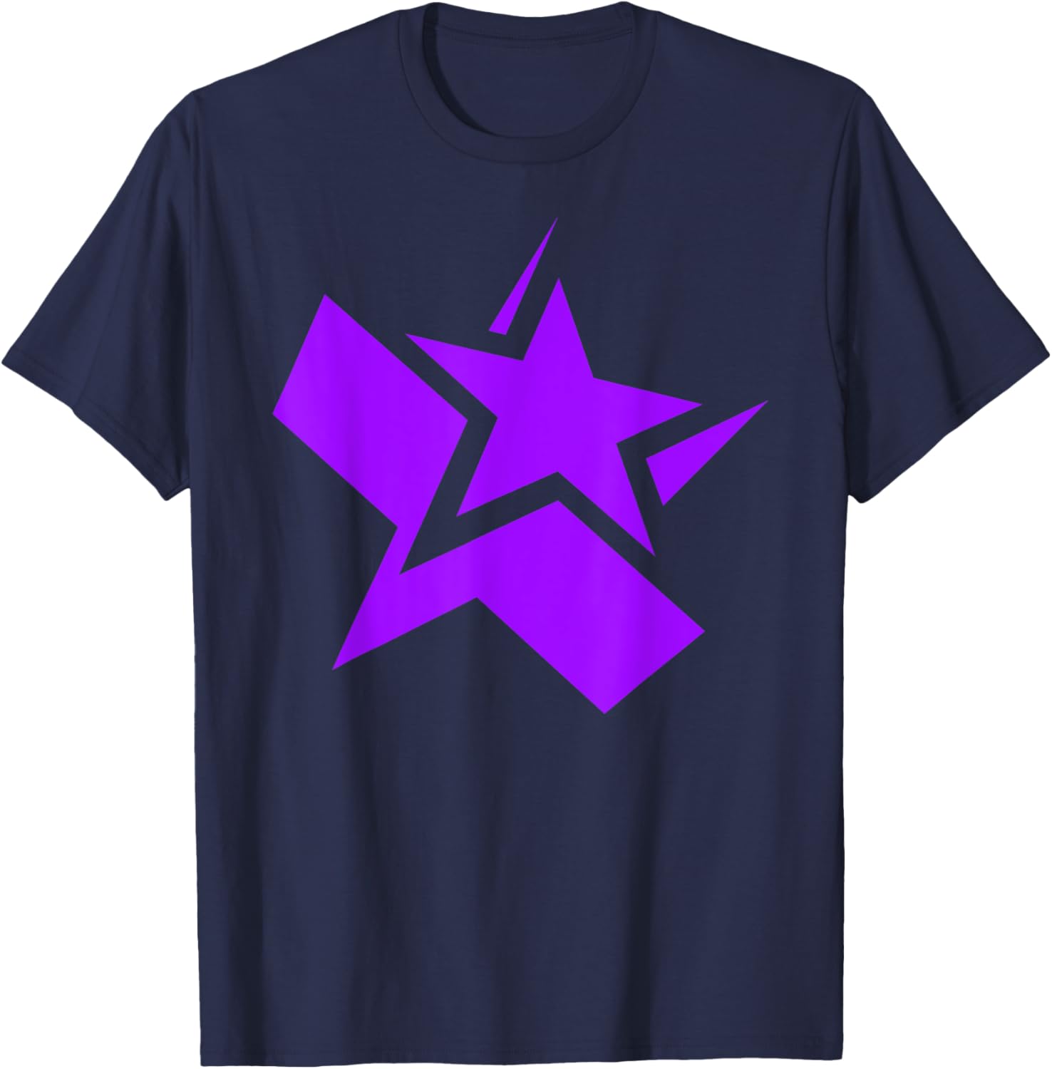 Purple Chunky Star Graphic T-Shirt for Stylish Casual Wear - 27