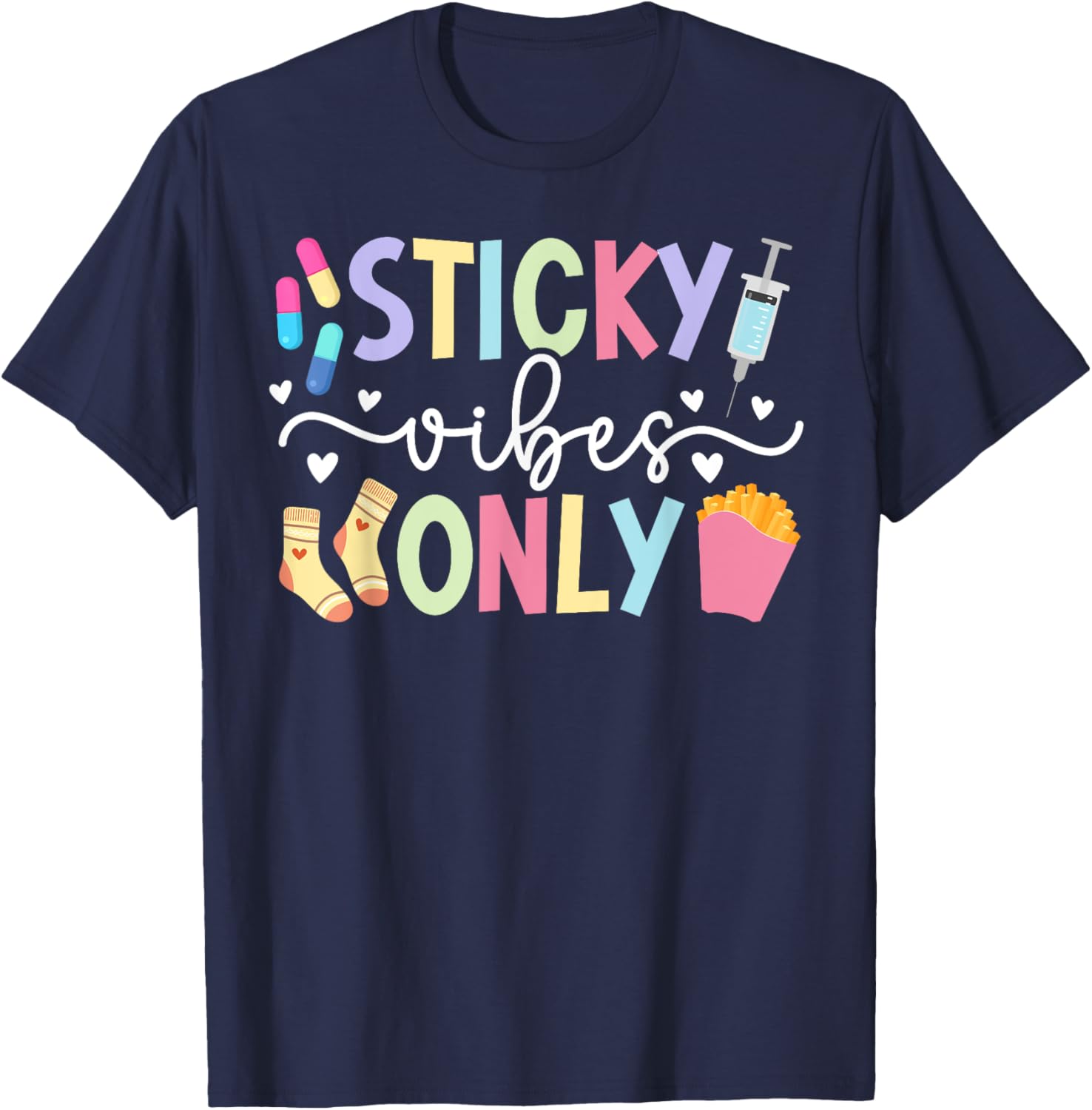 Sticky Vibes Only IVF Mom Transfer Day T-Shirt for Fertility Support - 16