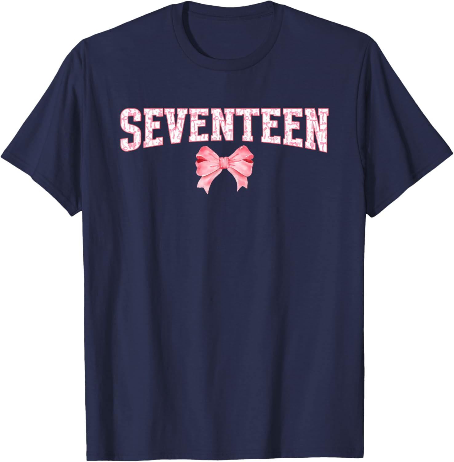 17th Birthday Coquette Bow T-Shirt for Stylish Seventeen Year Olds - 19