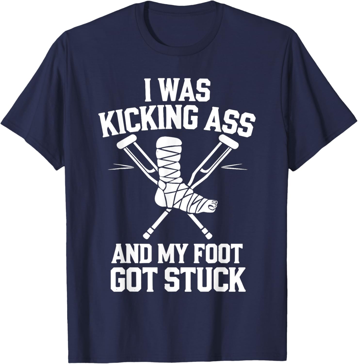 Funny Broken Leg Art T-Shirt for Men, Women, and Kids Surgery Recovery - 16