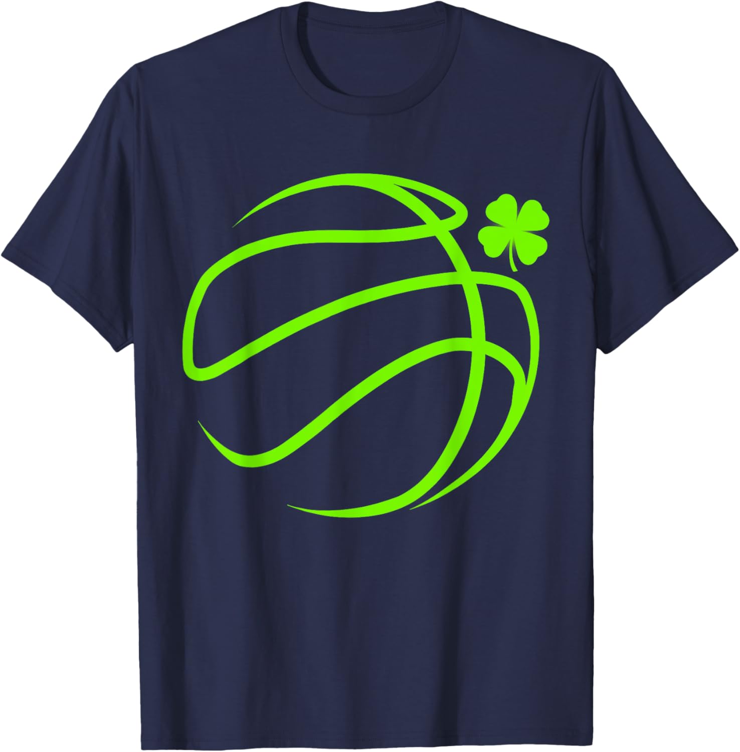 Lucky Clover Basketball T-Shirt for St Patrick's Day Fun and Style - 17