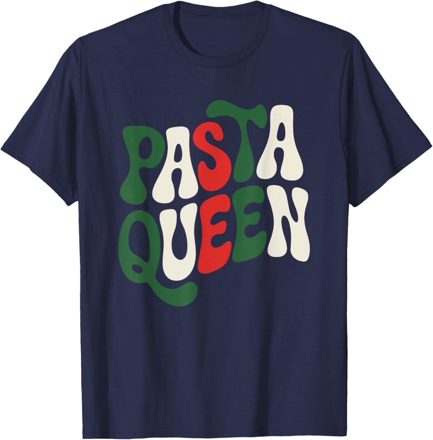 Pasta Queen T-Shirt for Pasta Lovers - Cute Italian Spaghetti Design - 1