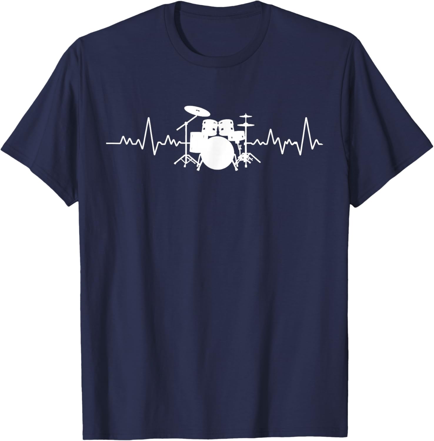 Drummer Heartbeat Pulse Graphic T-Shirt for Music Lovers and Musicians - 14