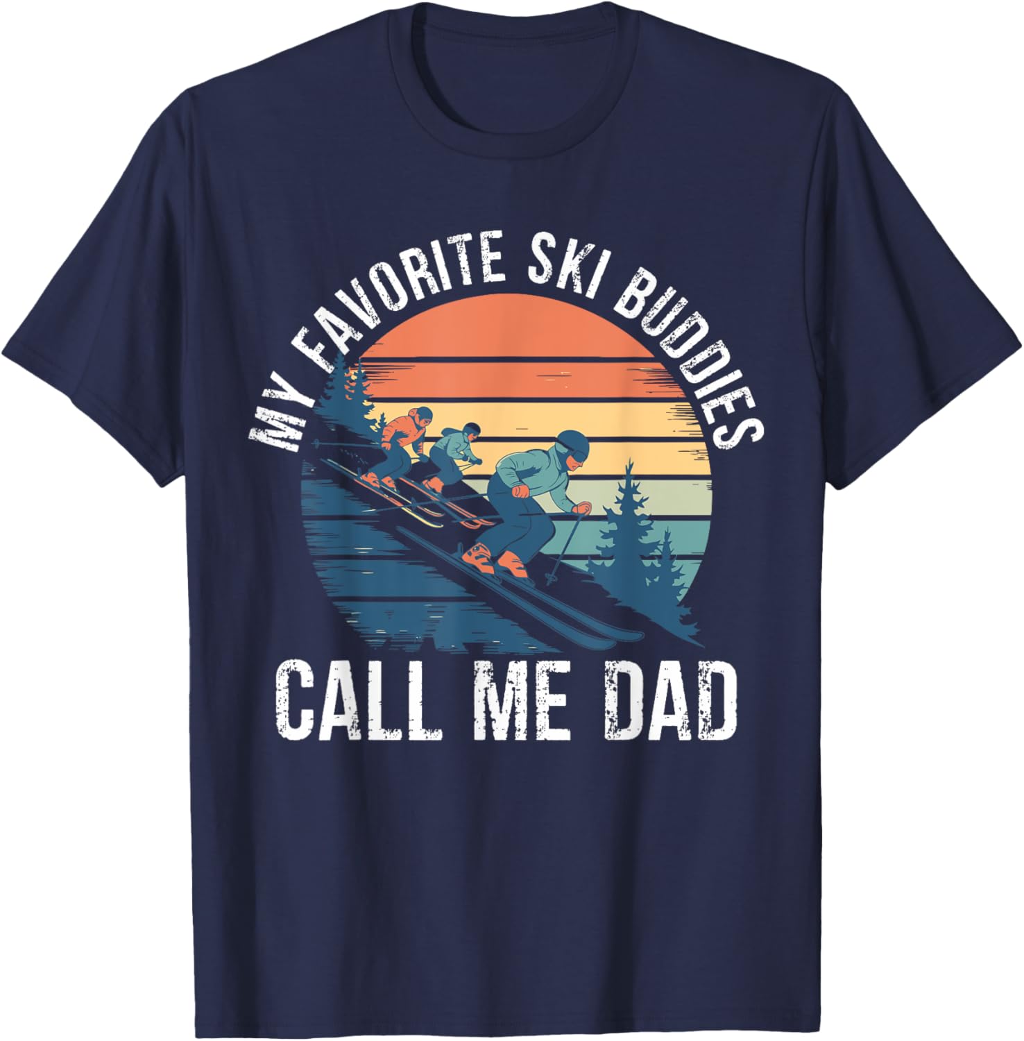 Retro Ski Dad T-Shirt for Ski Lovers, Perfect Gift for Ski Buddies - 17