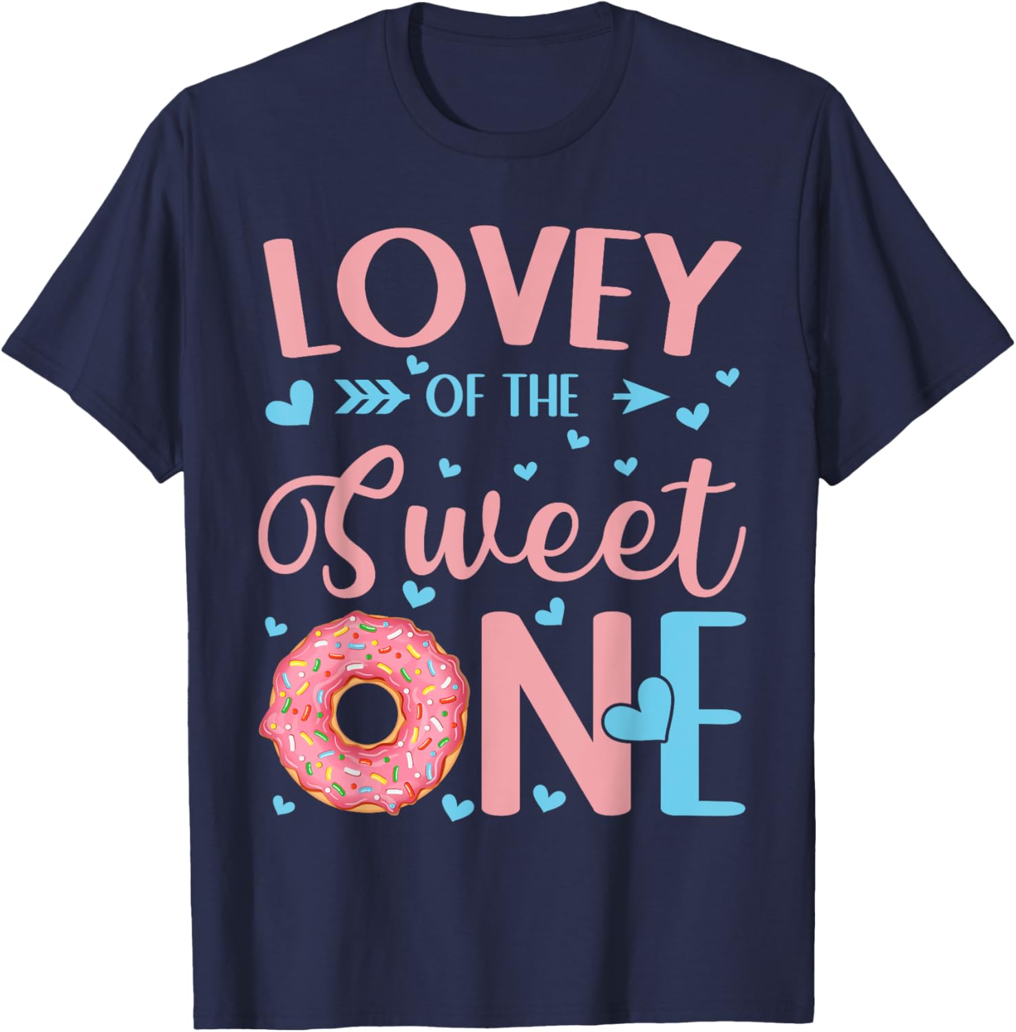 Sweet One First Birthday Donut Party Lovie T-Shirt for Girls - 7