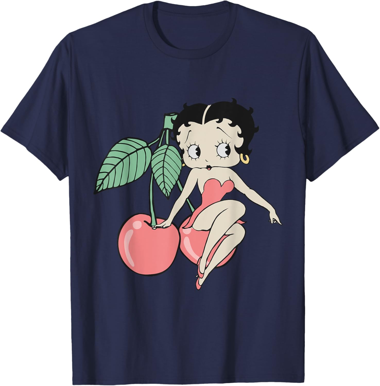 Vintage Betty Boop Red Cherry T-Shirt for Retro Fashion Lovers - 16