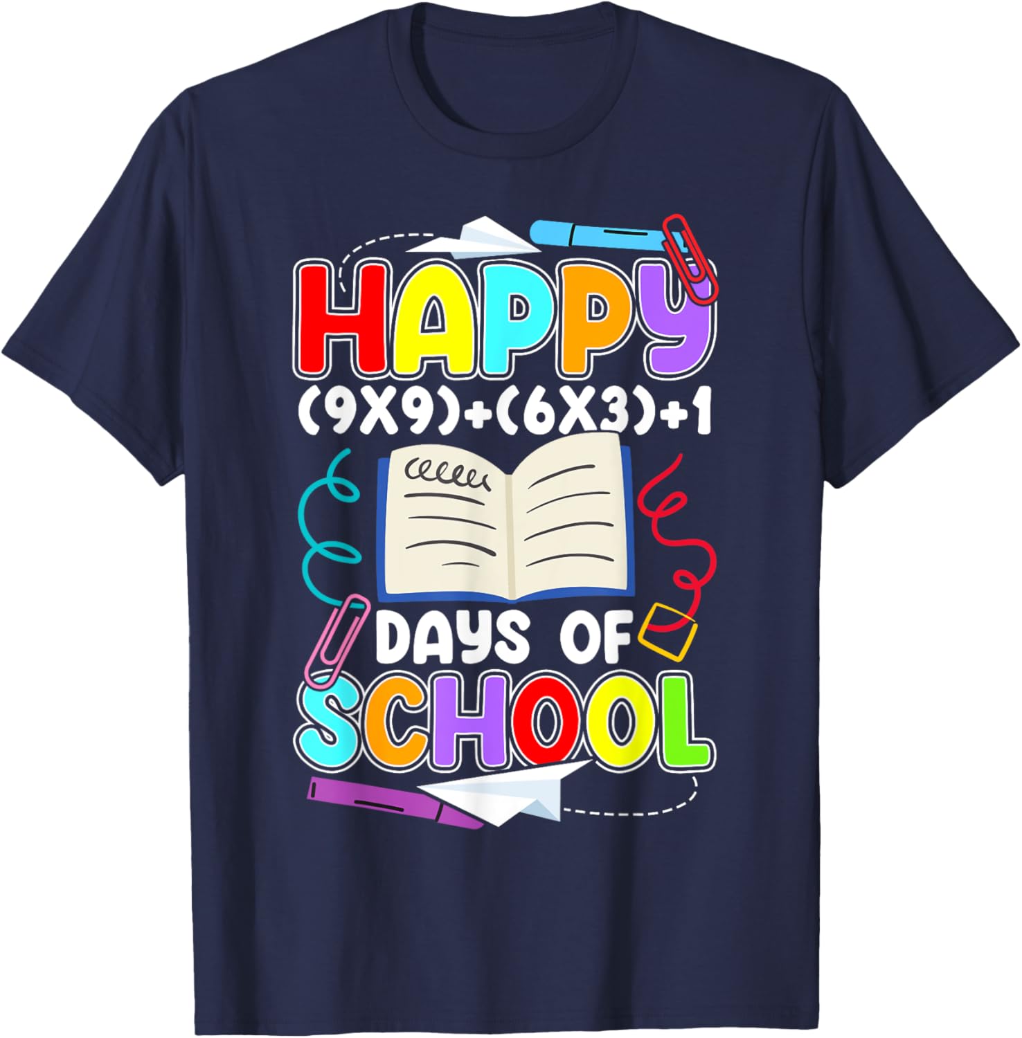 Happy 100 Days of School Math T-Shirt for Kids Celebrating 100th Day - 20