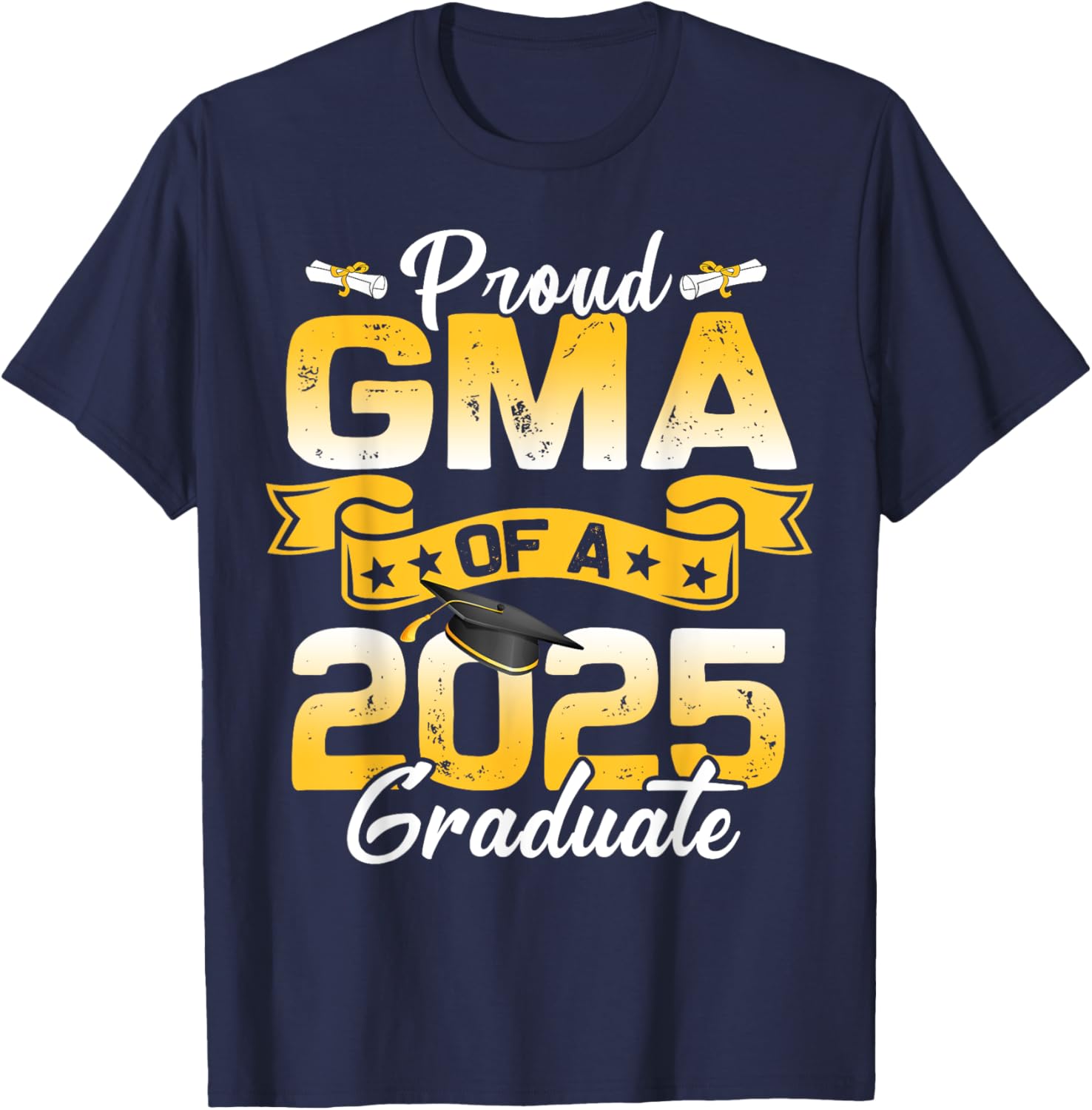 Proud Grandma Class of 2025 Graduation T-Shirt for Senior Celebration - 10