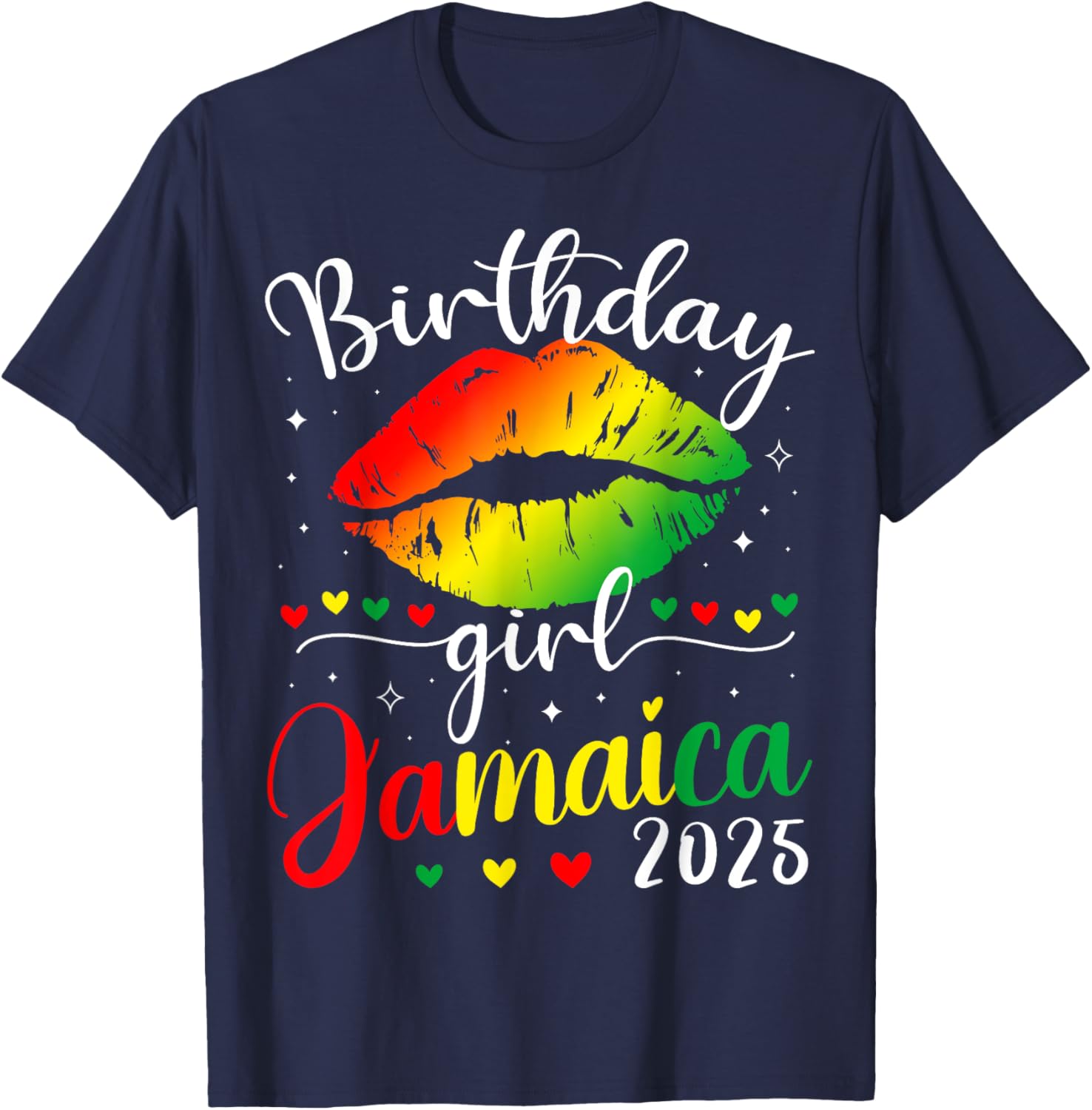Jamaica 2025 Birthday Squad T-Shirt for Girls Fun Party Trip Outfit - 16