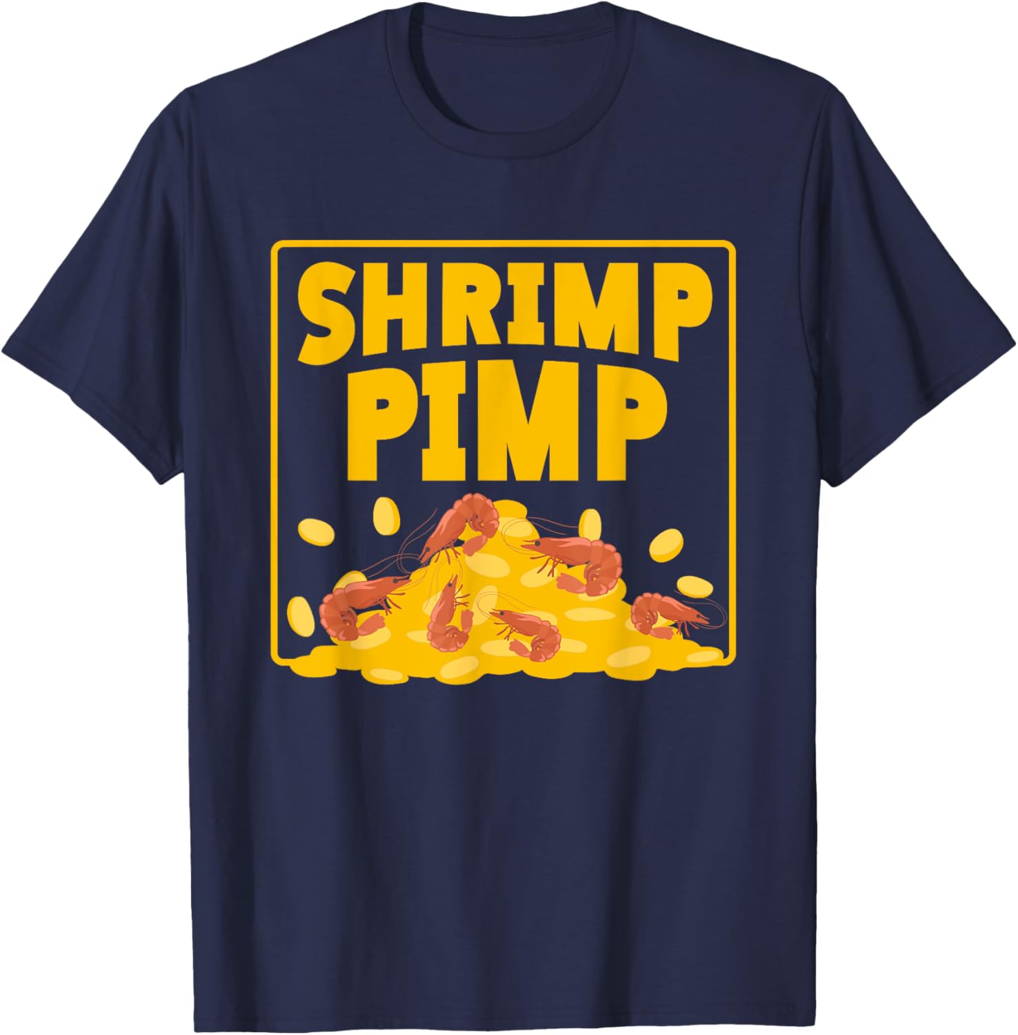Shrimp Pimp Money Fun Illustration T-Shirt for Seafood Lovers - 2