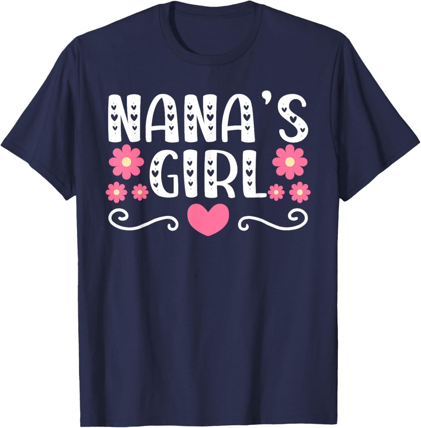 Nana's Girl Heart T-Shirt for Granddaughter - Cute Gift Idea - 5
