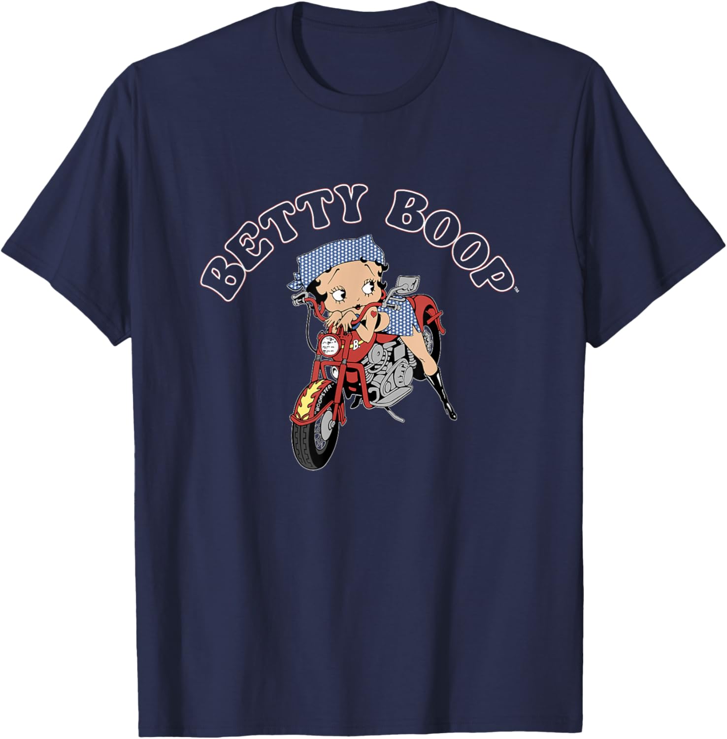 Betty Boop 4th of July Red White & Biker T-Shirt for Fun Celebrations - 6