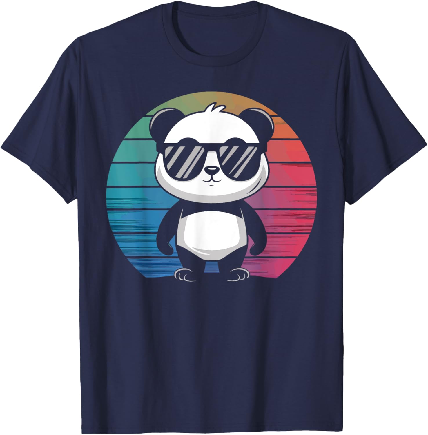 Retro Panda T-Shirt with Sunglasses for Chill Vibes and Fun Style - 13