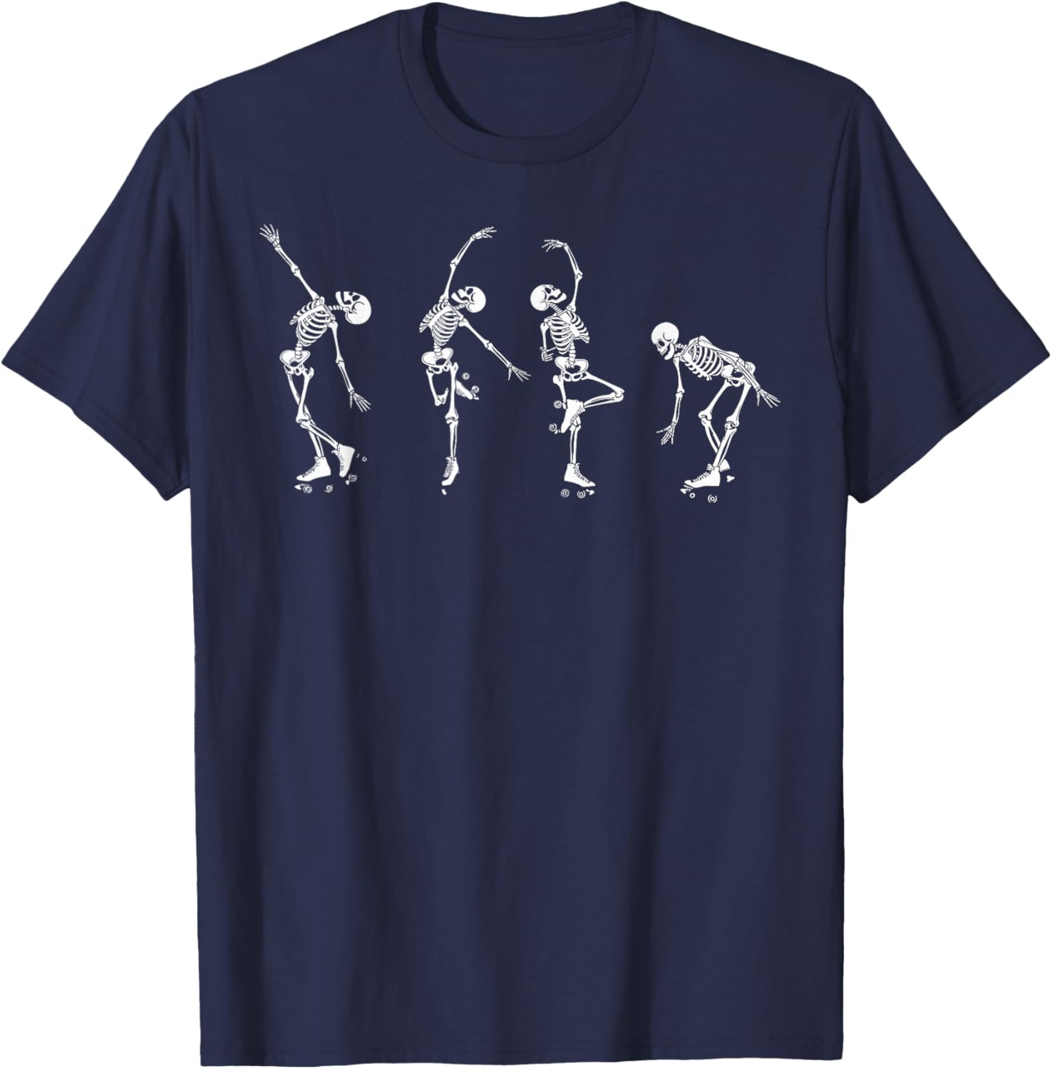 Skeletons Dancing on Roller Skates T-Shirt for Roller Derby Fans - 15