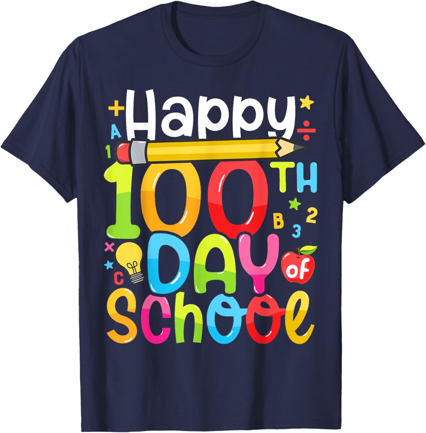 Happy 100th Day of School T-Shirt for Kids and Teachers – Fun Celebration Gear - 3