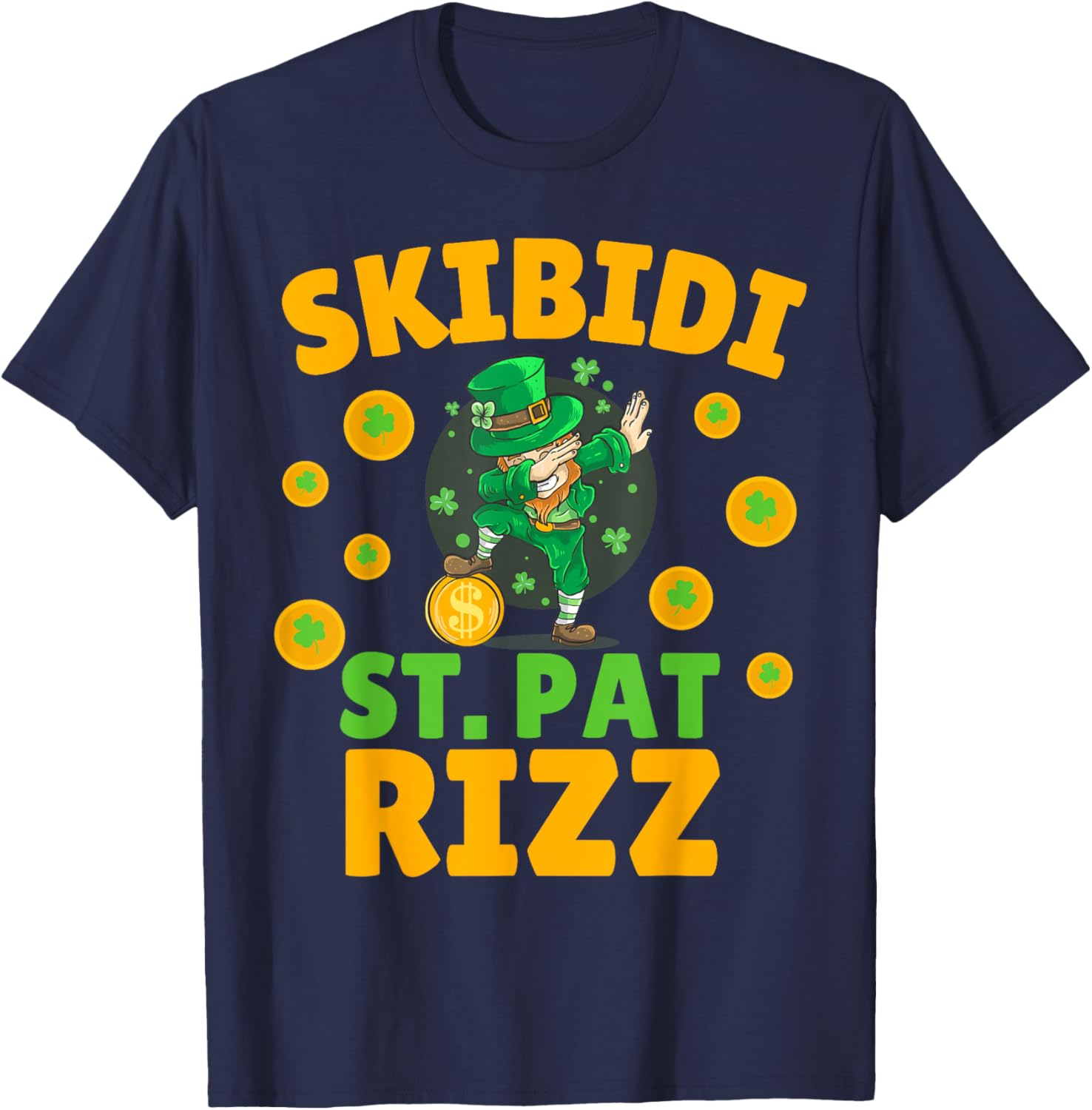 Funny St Patrick's Day Irish Skibidi Rizz T-Shirt for Festive Style - 6