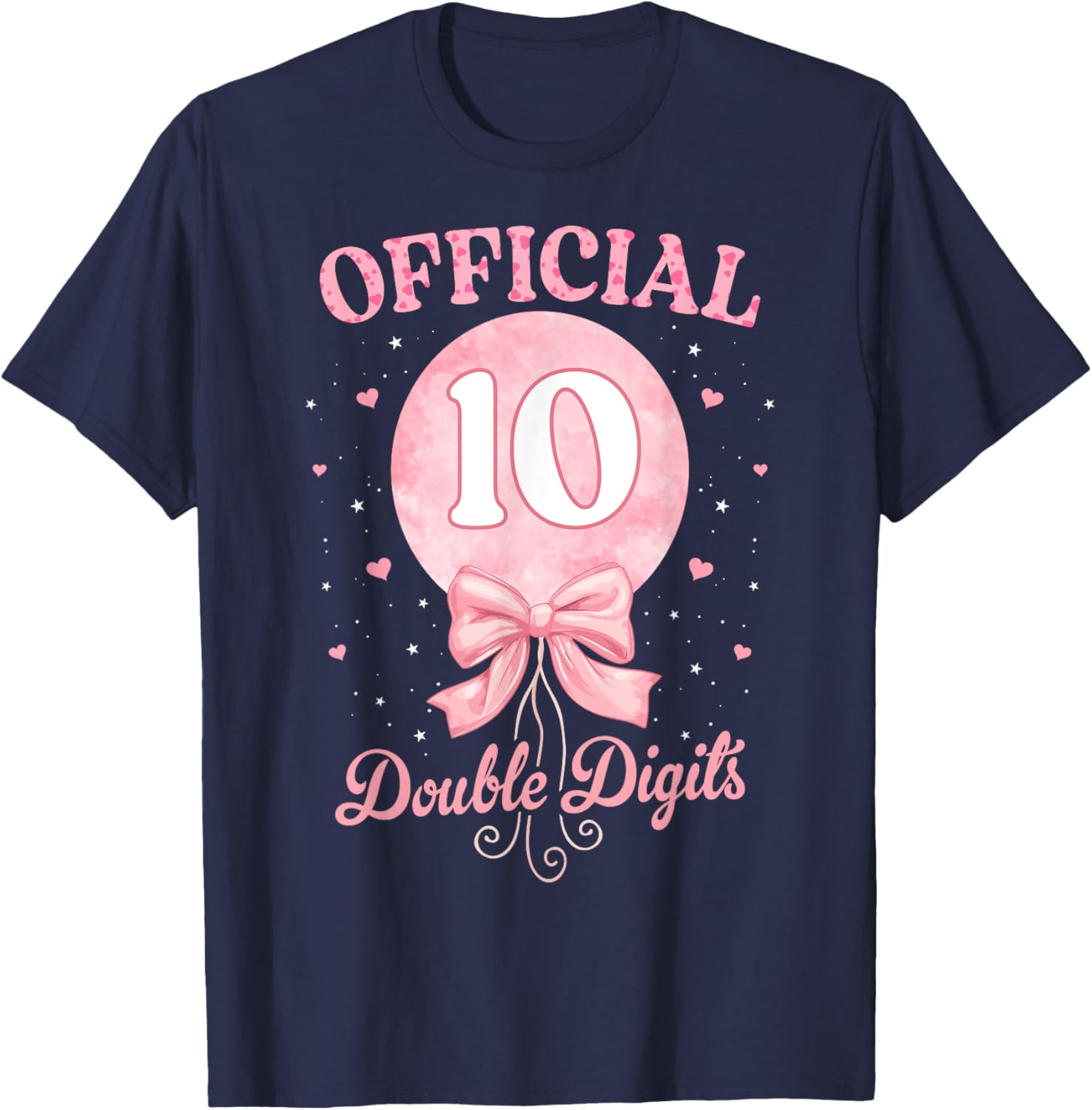 Pink Coquette Bow T-Shirt for 10 Year Old Birthday Girl Celebration - 20