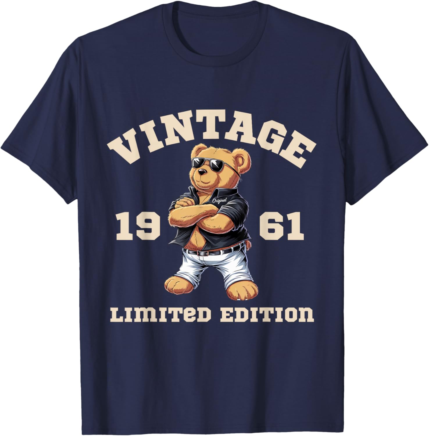 Mens Vintage Teddy Bear T-Shirt for 64th Birthday 1961 Celebration - 3