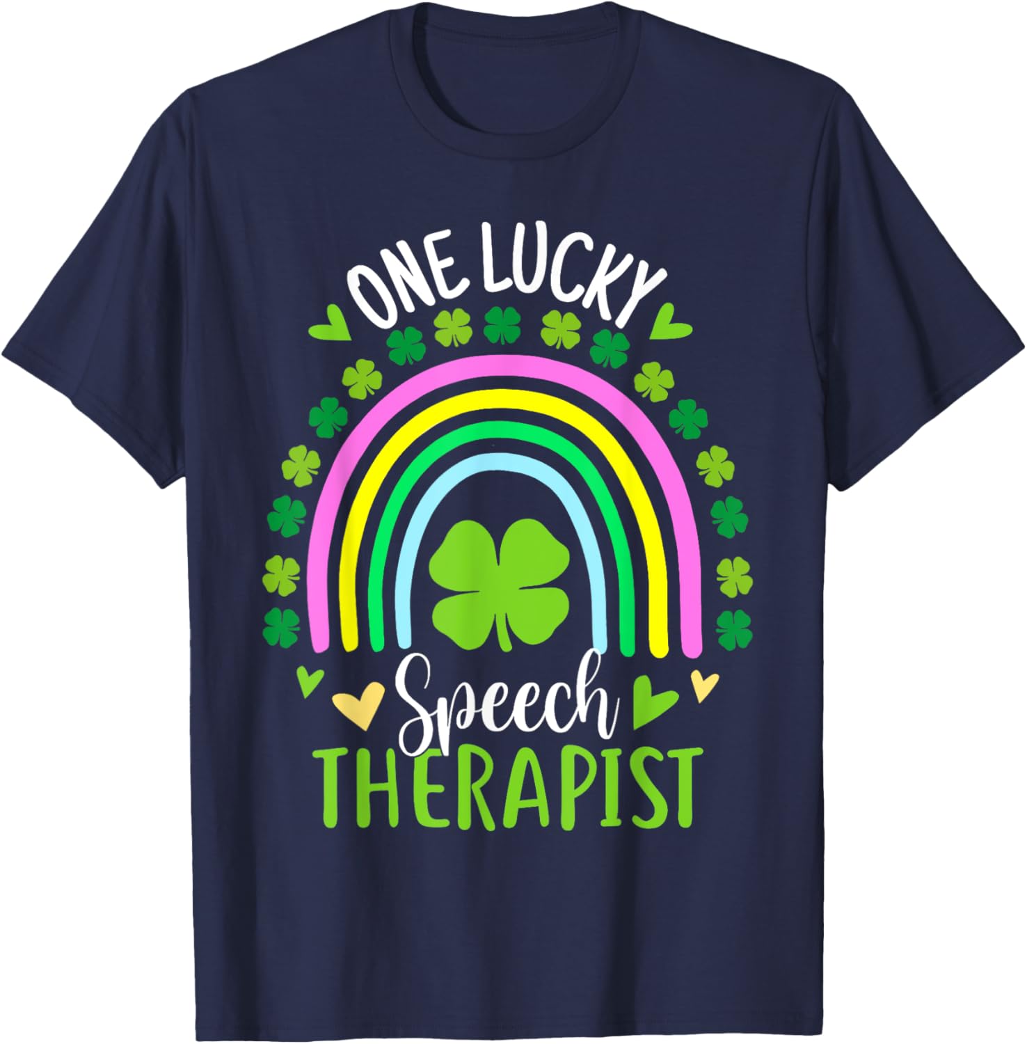 Lucky Speech Therapist St Patricks Day Shamrock T-Shirt for Women - 16