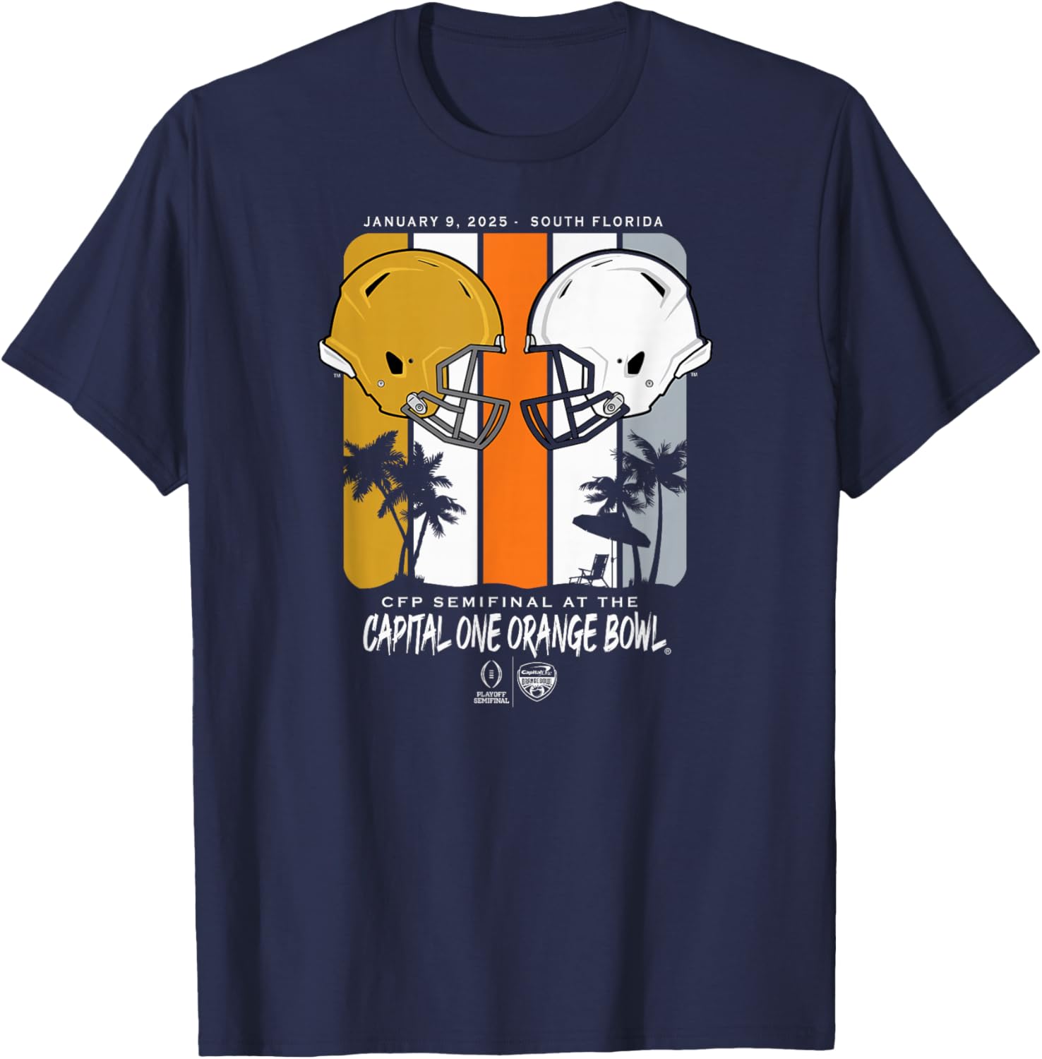 Notre Dame vs Penn State Orange Bowl Semi Navy T-Shirt for Fans - 1