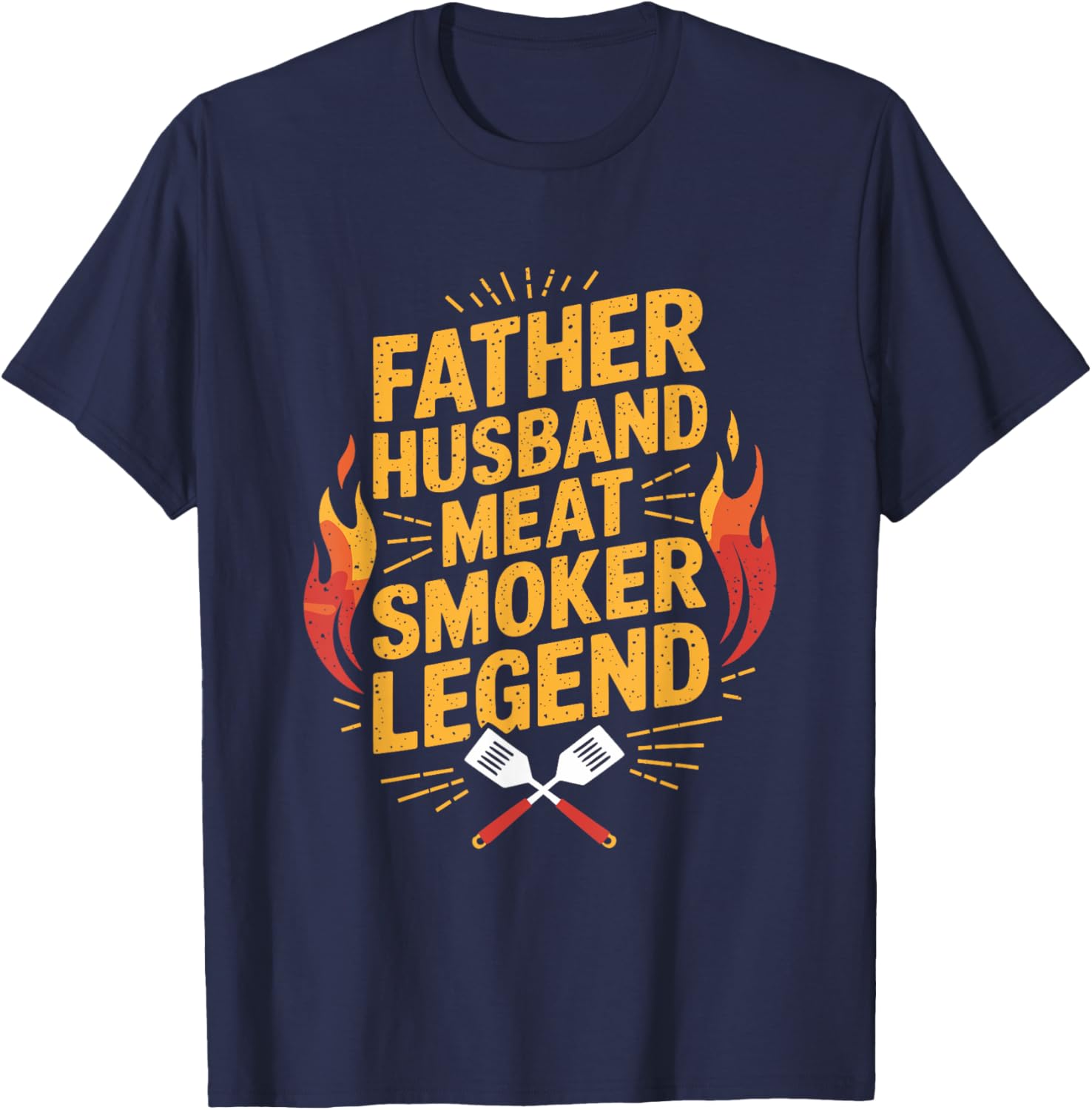 Father Husband Meat Smoker Legend T-Shirt for BBQ Dads and Grilling Fans - 5
