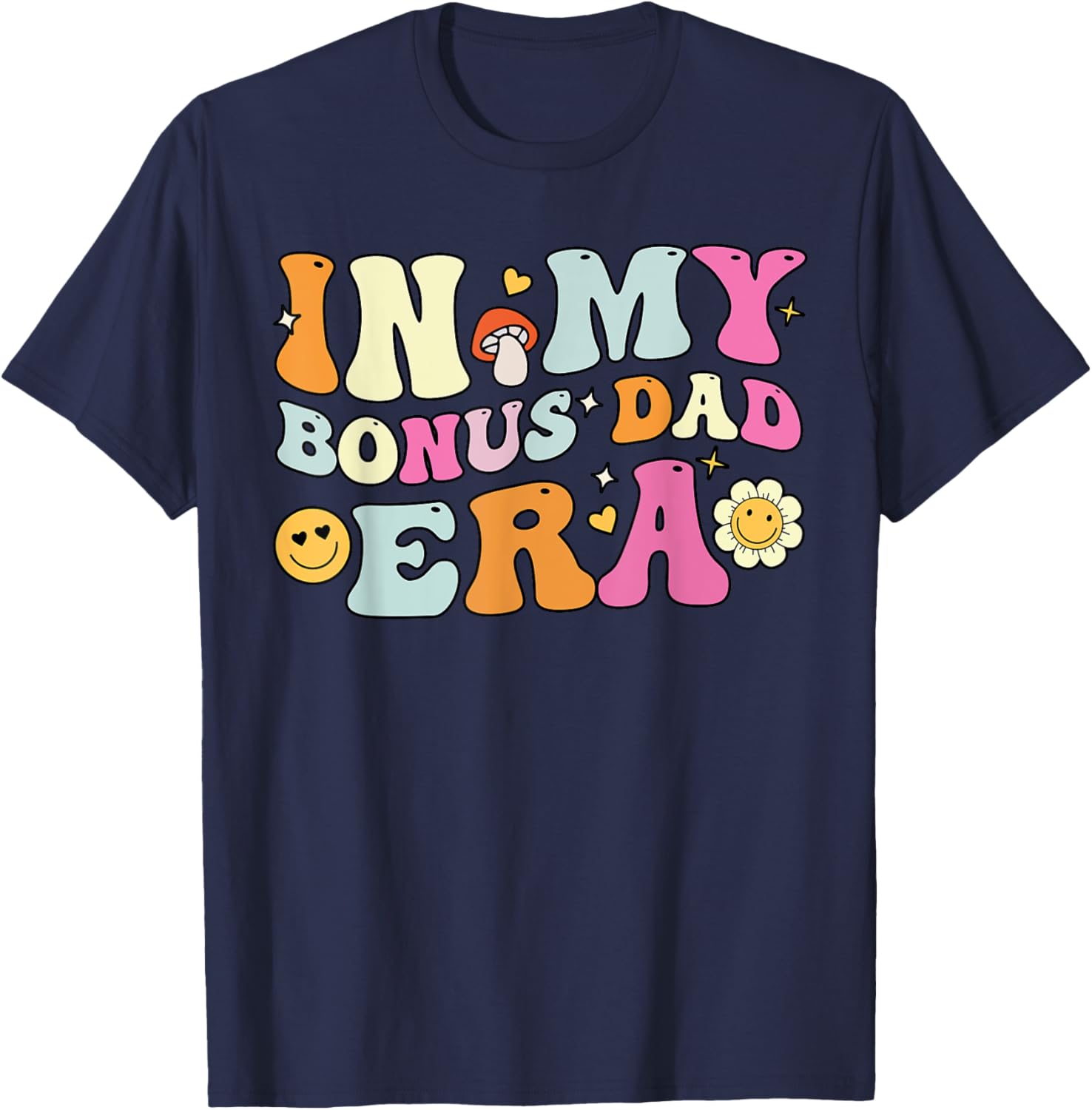 Groovy Bonus Dad T-Shirt for Father's Day Gift, Fun Stepdad Apparel - 4