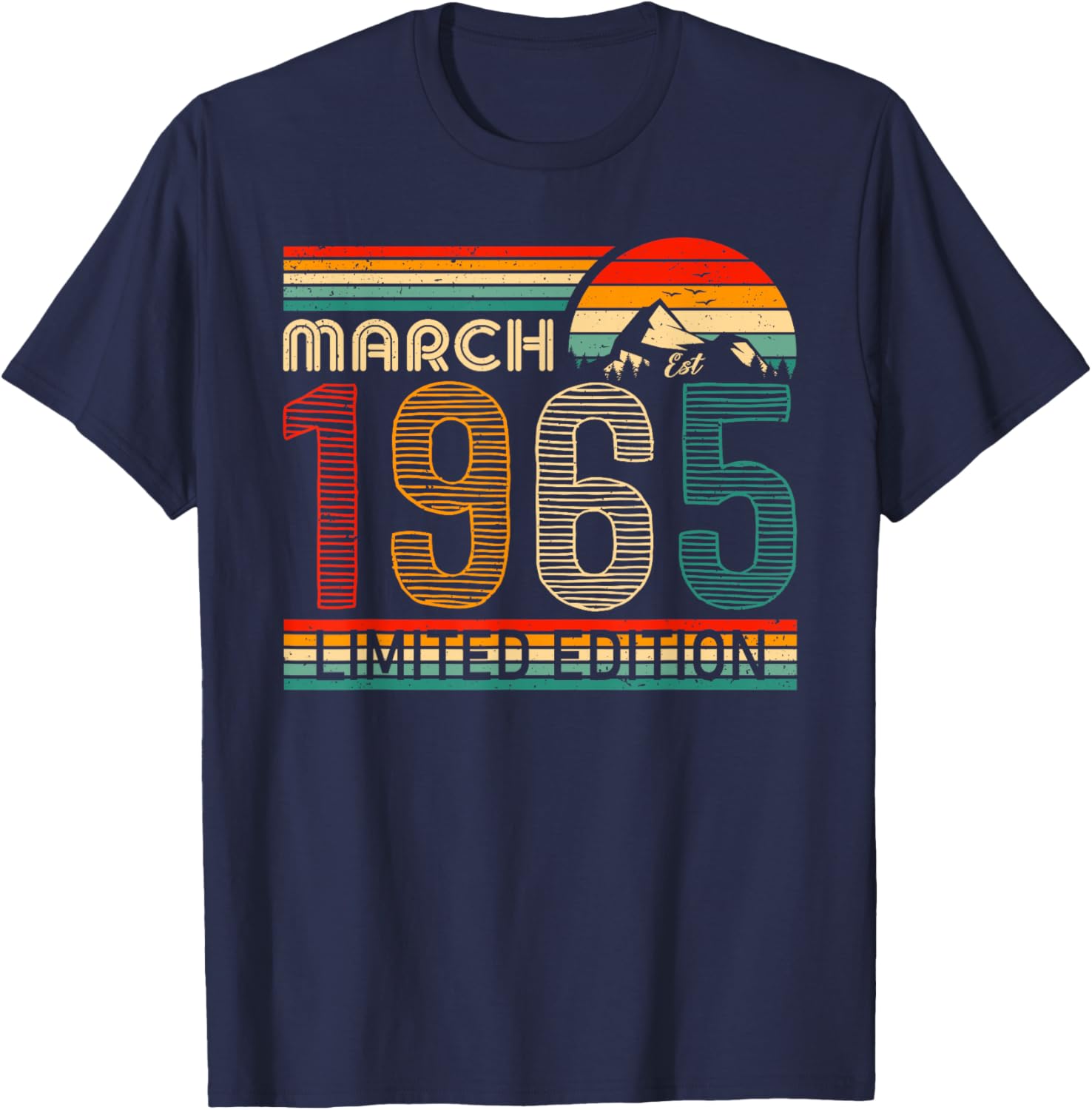 March 1965 Vintage Birthday T-Shirt Classic Design for Timeless Style - 6