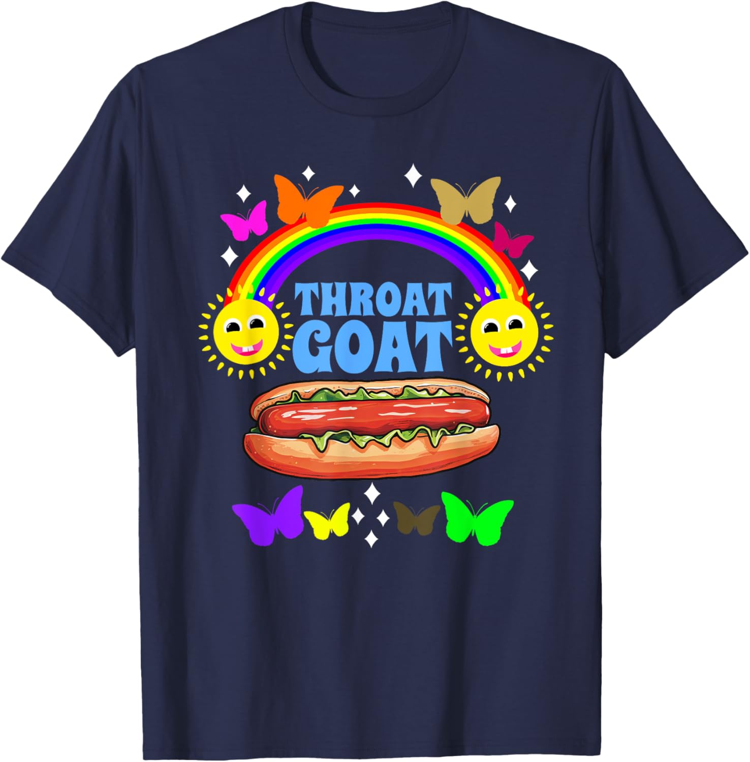 Throat Goat Funny Adult Humor T-Shirt with Sexual Innuendo Design - 5